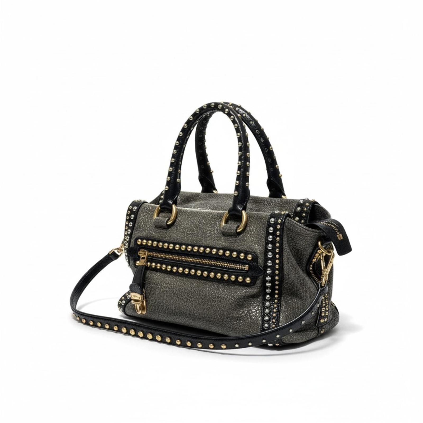 Prada Prada - Studded Leather Handbag Size ONE SIZE - 1 Thumbnail