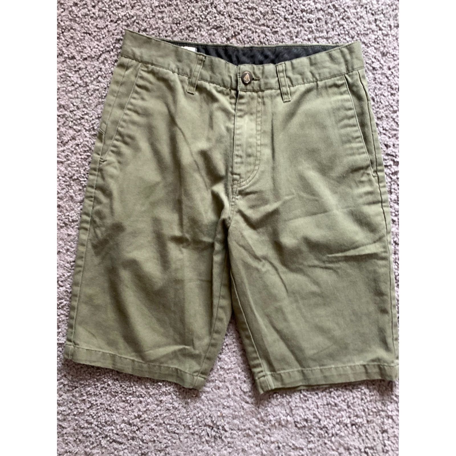 Volcom Volcom Corpo Class Vmonty Shorts Mens 28 x 10" Green Chino Cotton Blend Casual Regular Size US 28 / EU 44 - 3 Thumbnail