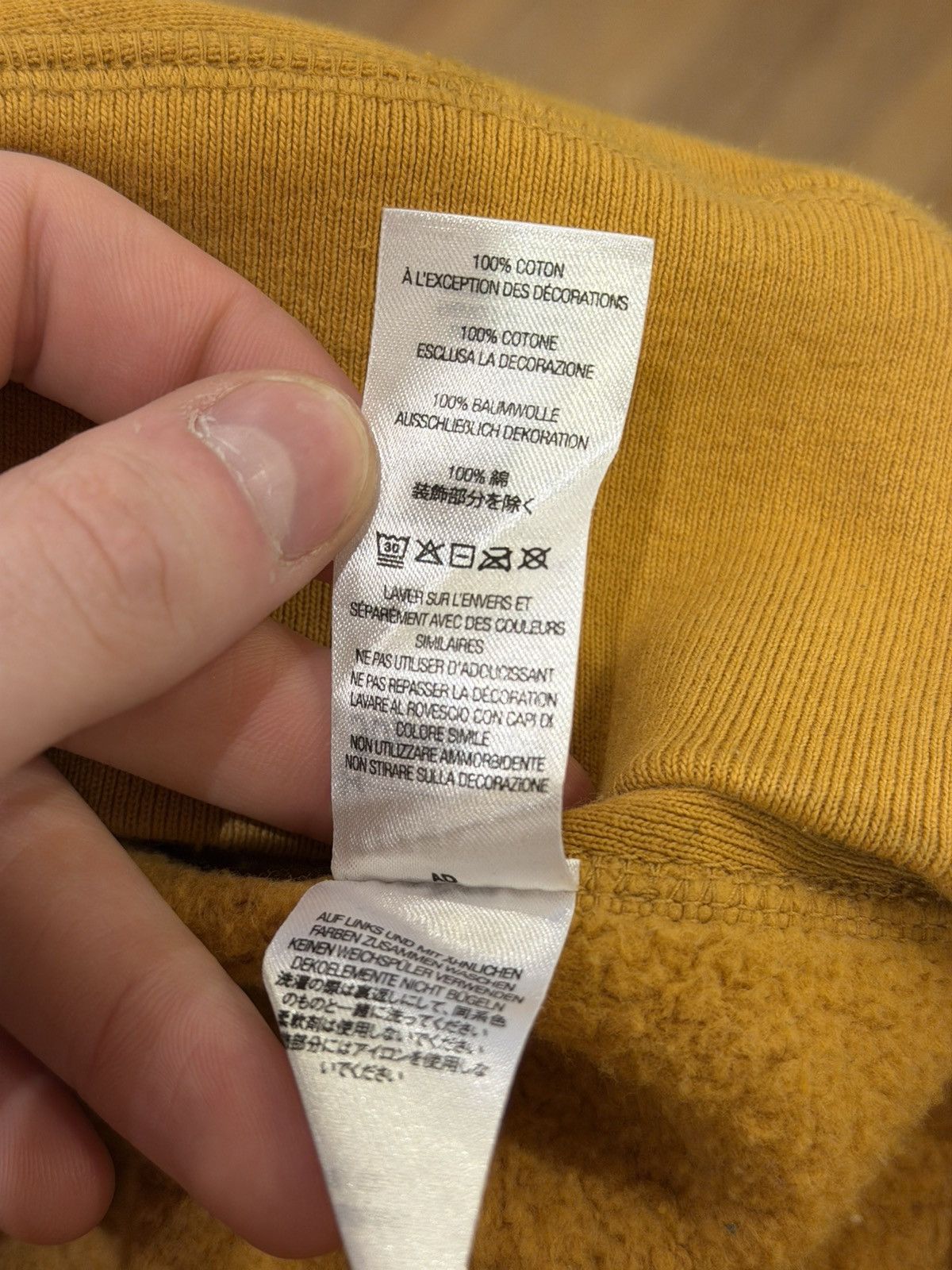 Supreme Supreme Arabic Logo Hoodie - Light Mustard Size US M / EU 48-50 / 2 - 6 Thumbnail