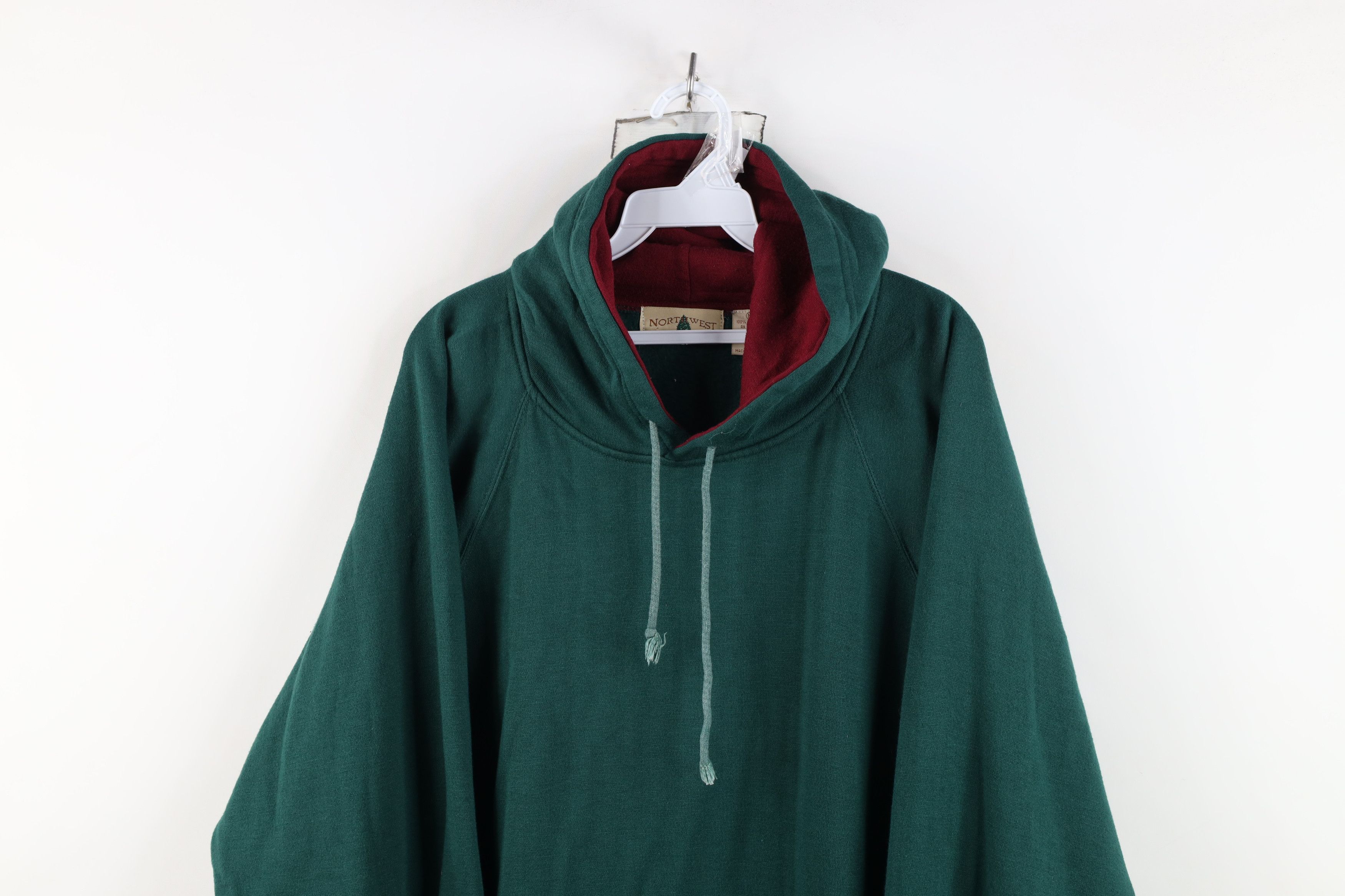 Vintage Vintage 90s Streetwear Baggy Fit Hoodie Sweatshirt Green Size US M / EU 48-50 / 2 - 2 Thumbnail