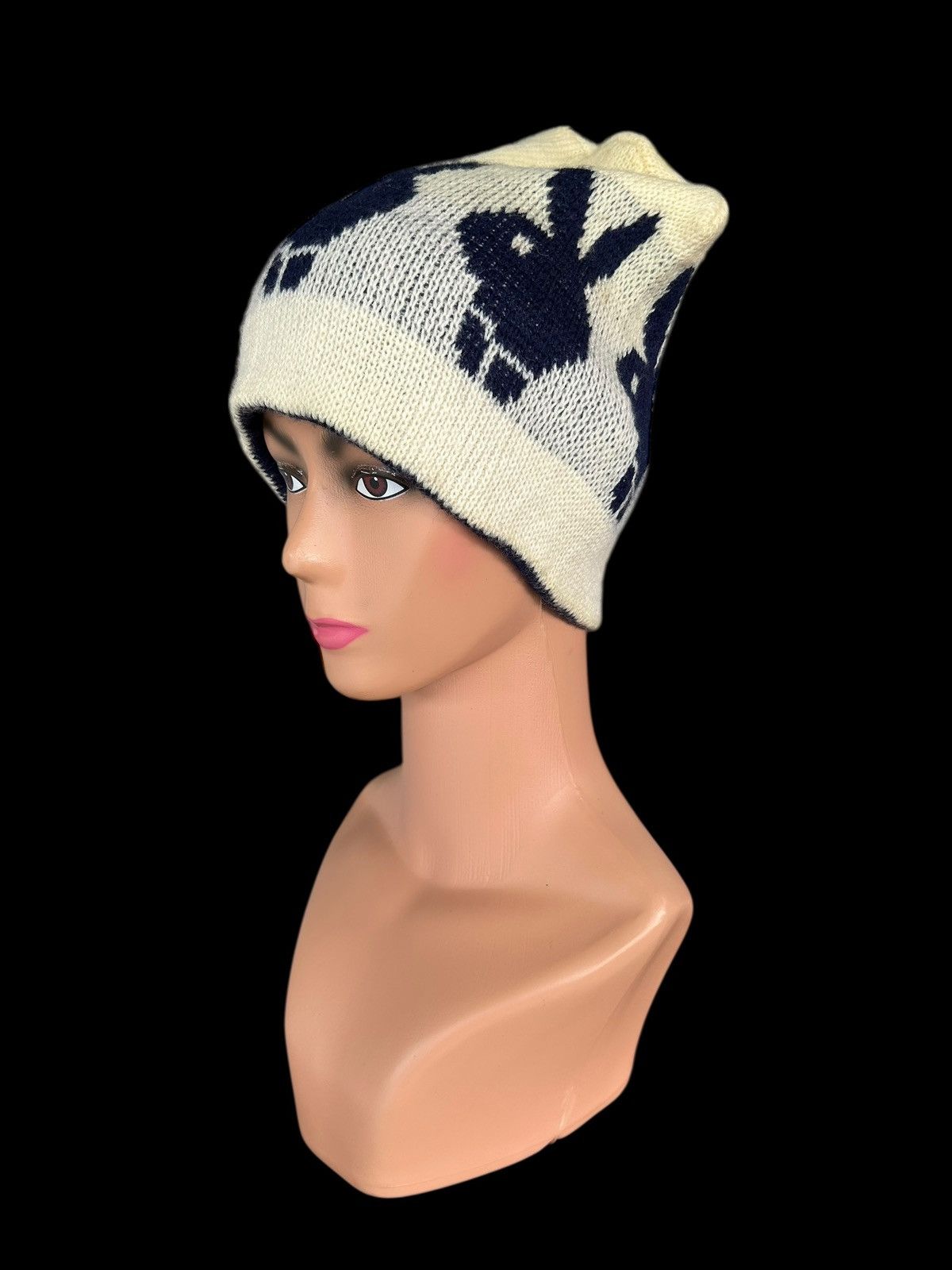 Japanese Brand × Kapital × Vintage Playboy Mohawk Knitted Vintage Beanie Hats Size ONE SIZE - 7 Thumbnail