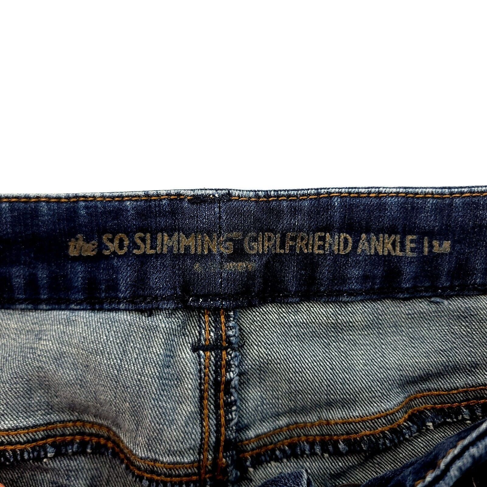Chicos Chico's So Slimming Girlfriend Blue Denim Jeans Size 1.5P Mi Size 33" - 6 Thumbnail