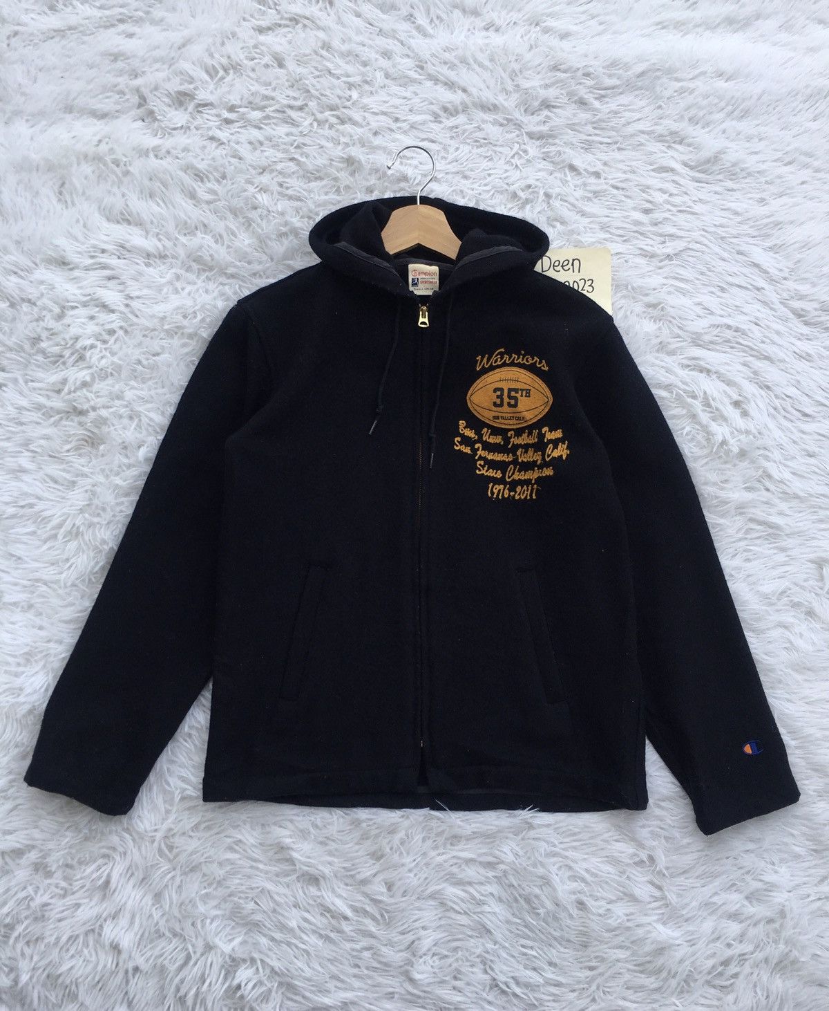 Champion Rare Vintage 80s Champion Wool Hooded Jacket Size US M / EU 48-50 / 2 - 2 Thumbnail
