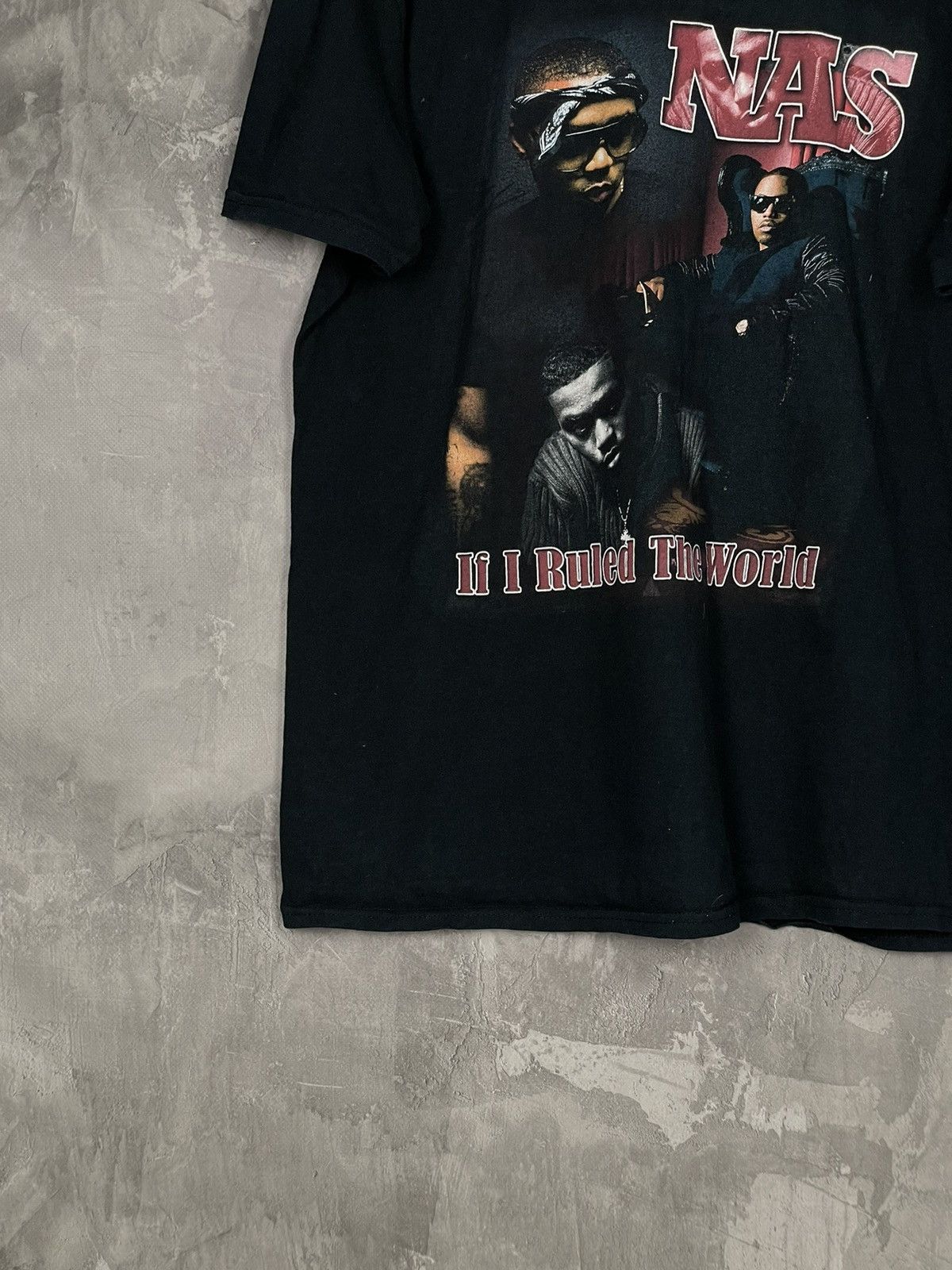 Band Tees × Rap Tees × Vintage Vintage NAS Nas If I ruled the world Rap Crazy Print T shirt Size US M / EU 48-50 / 2 - 5 Thumbnail