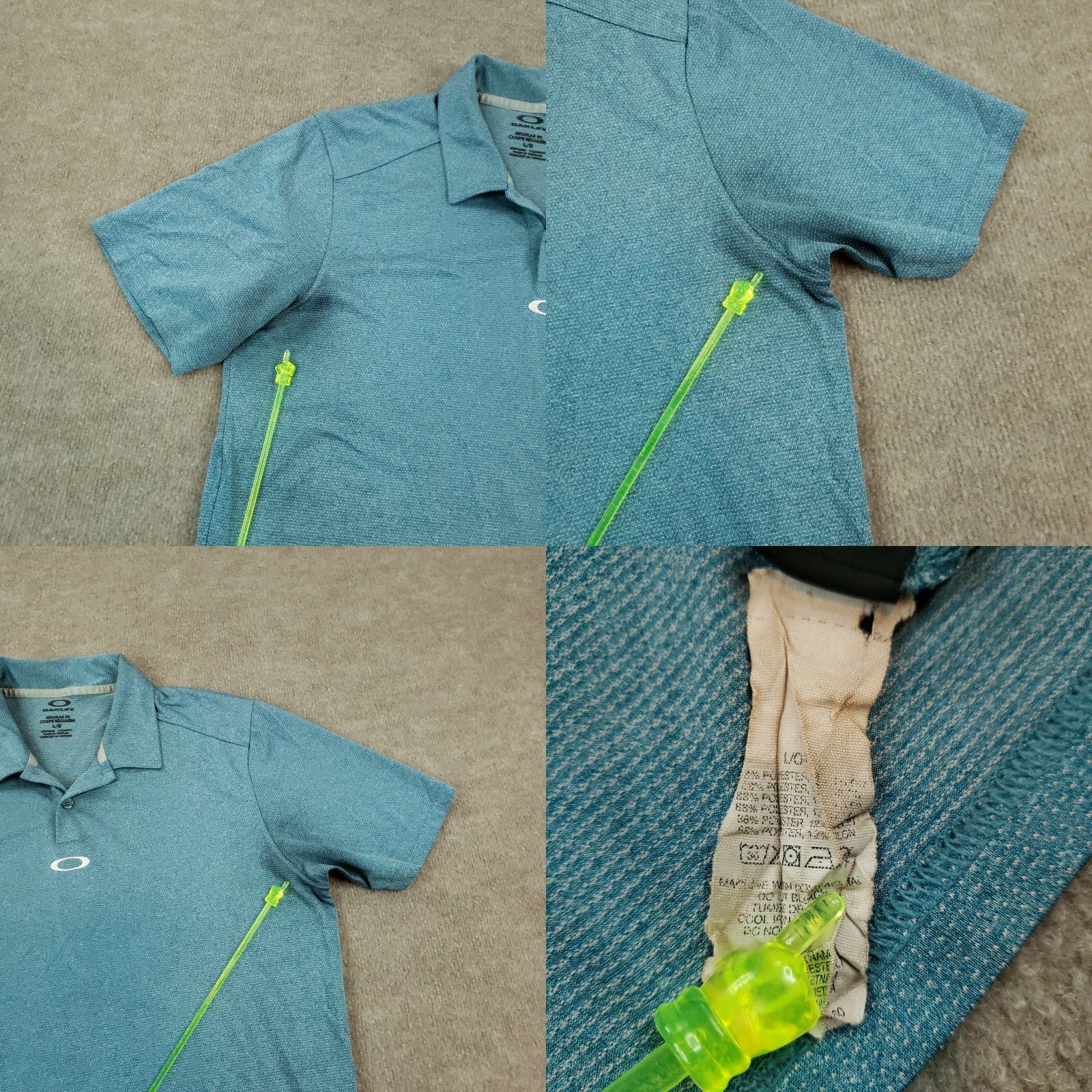 Oakley Oakley Mens Large Blue Polo Shirt Regular Fit Short Sleeve Golf Tennis Size US L / EU 52-54 / 3 - 8 Thumbnail