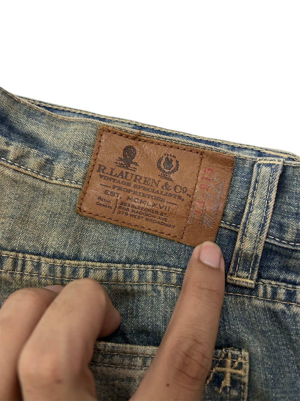 Polo Ralph Lauren × Ralph Lauren × Vintage Vintage Ralph Lauren & Co Vintage Specialist Mud Wash Jeans Size US 33 - 14 Thumbnail