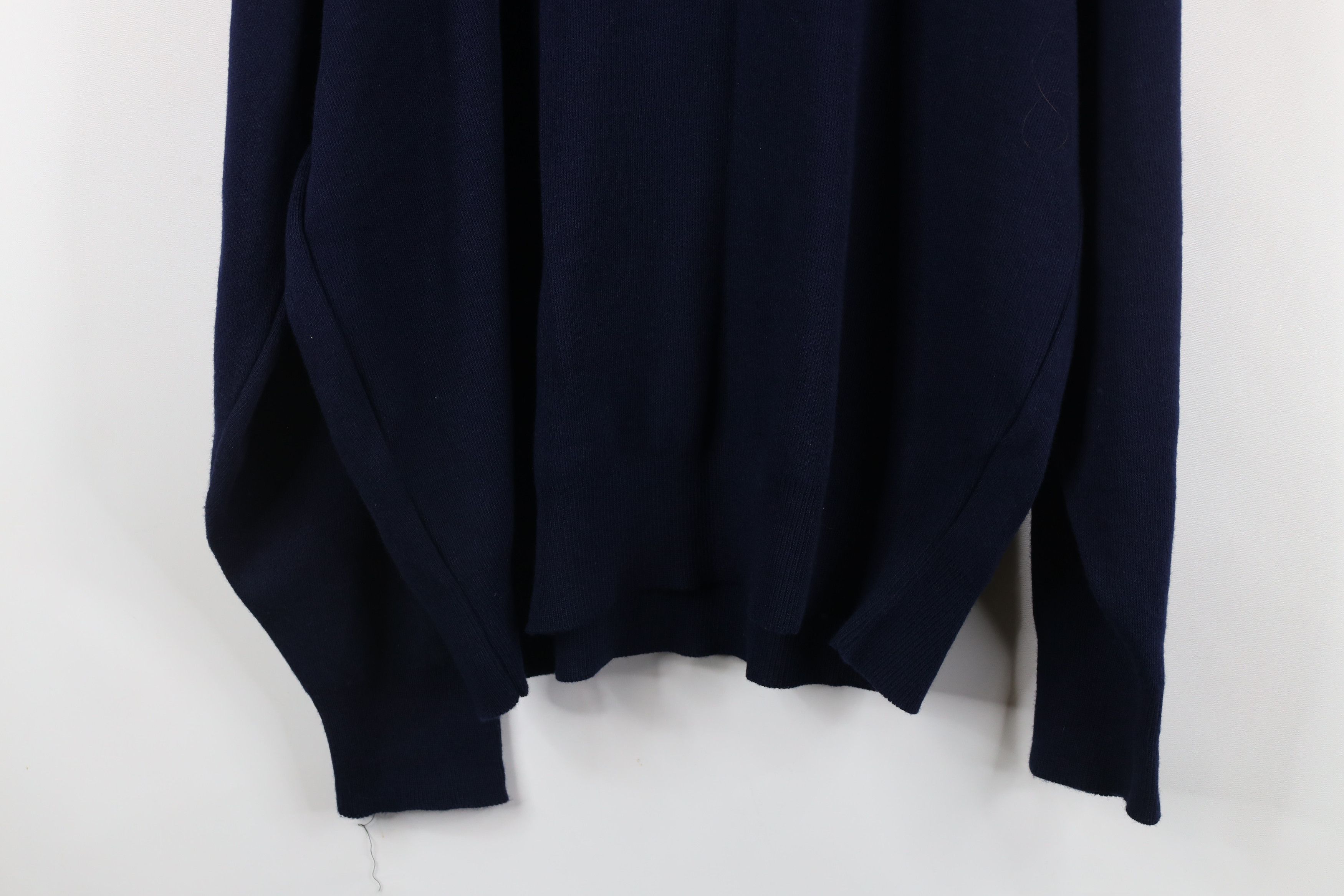 Vintage Vintage 90s Streetwear V-Neck Sweater Navy Blue Acrylic USA Size US XL / EU 56 / 4 - 8 Thumbnail
