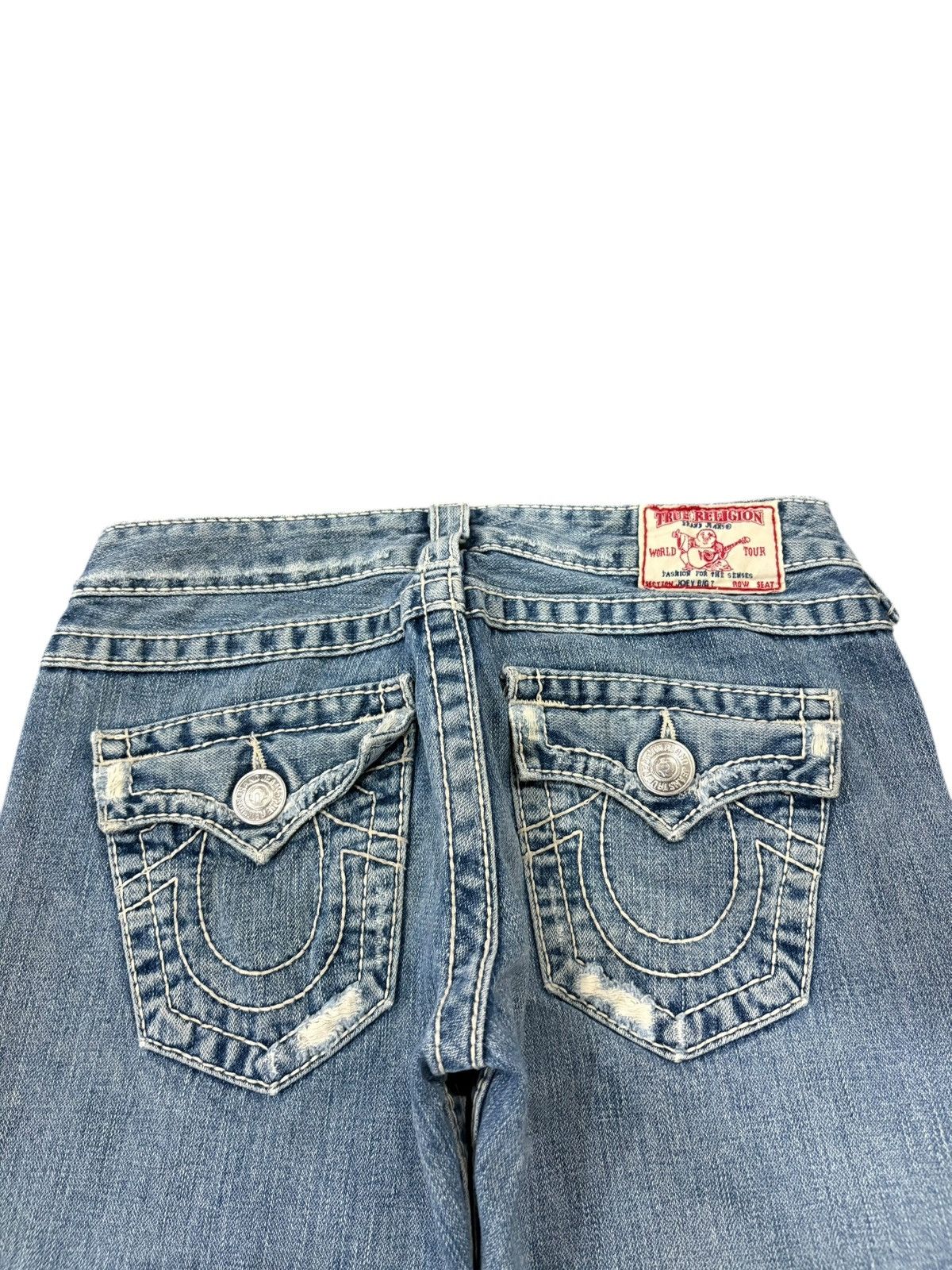 True Religion Vintage True Religion Joey Big T Distressed Flare Jeans Size 28" / US 6 / IT 42 - 7 Thumbnail