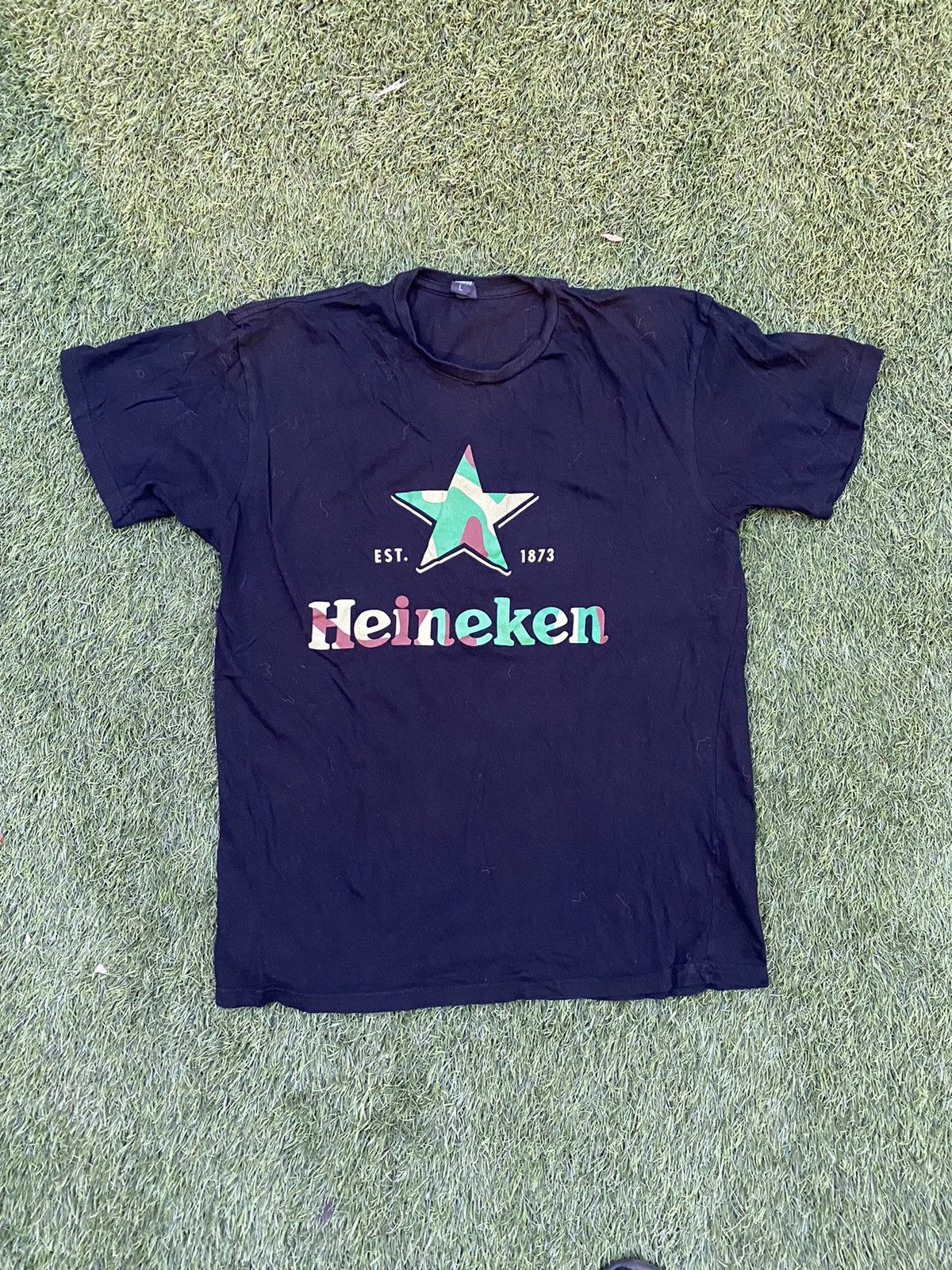 Heineken × Vintage VINTAGE CAMO HEINEKEN BEER SHIRT Size US L / EU 52-54 / 3 - 1 Thumbnail