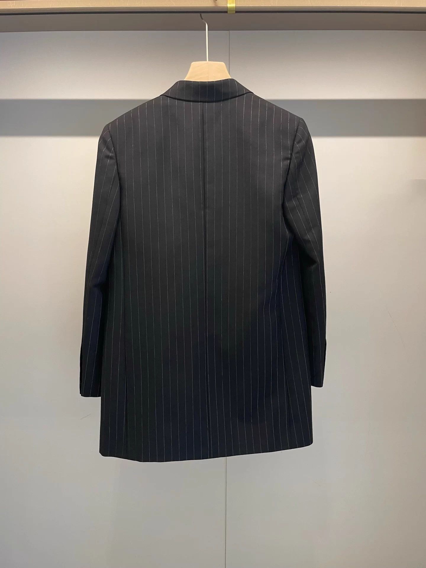 Saint Laurent Paris YSL/SLP black stripe mohair wool blazer 36 Size XS / US 0-2 / IT 36-38 - 2 Thumbnail