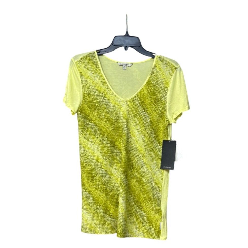 Calvin Klein Calvin Klein Jeans Women's Mixed Media Print Block Swing Te Size S / US 4 / IT 40 - 9 Thumbnail