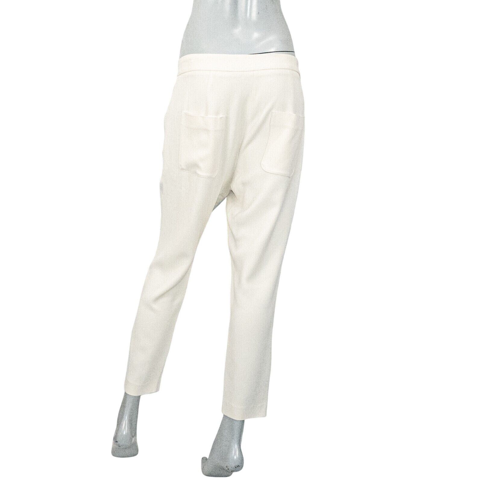 Studio Nicholson STUDIO NICHOLSON Pleated Cropped high Rise Trouser Cream Size 26" / US 2 / IT 38 - 5 Thumbnail