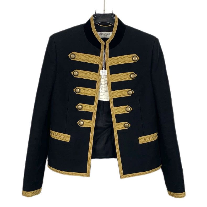 Saint Laurent Paris Saint Laurent Black Court Cotton Jacket 2504-Nextarrow Size XS / US 0-2 / IT 36-38 - 1 Thumbnail