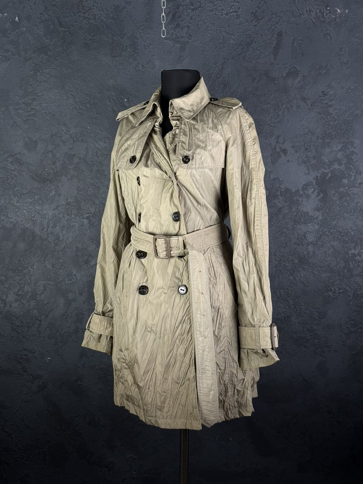 Burberry BURBERRY PRORSUM Nylon Belted Women’s Double Trench Coat Size M / US 6-8 / IT 42-44 - 1 Thumbnail