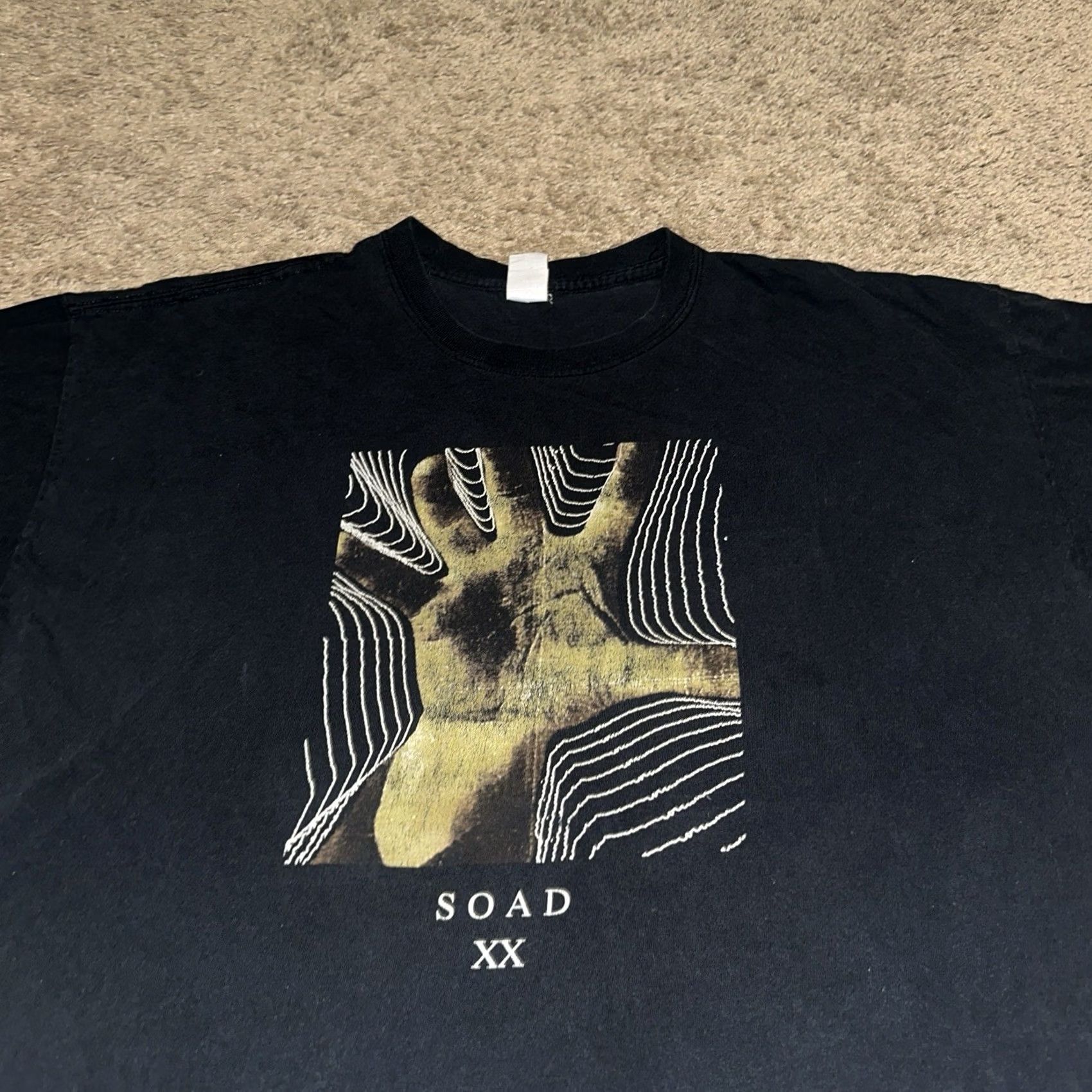 Gildan System of a Down Shirt Mens 2XL Gildan Short Sleeve Graphic Print T-Shirt Band Black Crew Neck Logo Printed Size US XXL / EU 58 / 5 - 2 Thumbnail