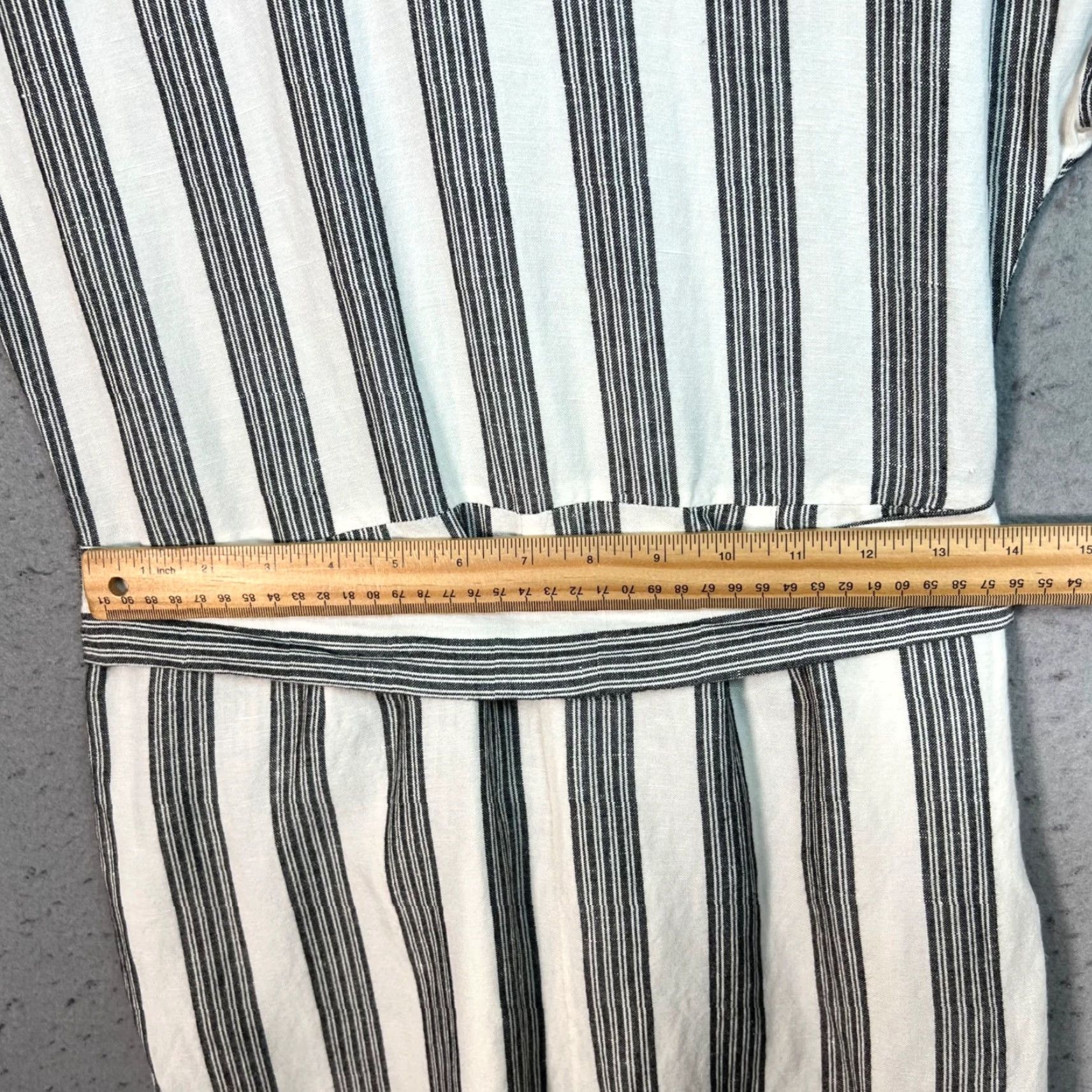 Rails Rails Jumpsuit Angela In Cypress Stripe Linen & Rayon Womens Size Small Size 28" / US 6 / IT 42 - 7 Thumbnail