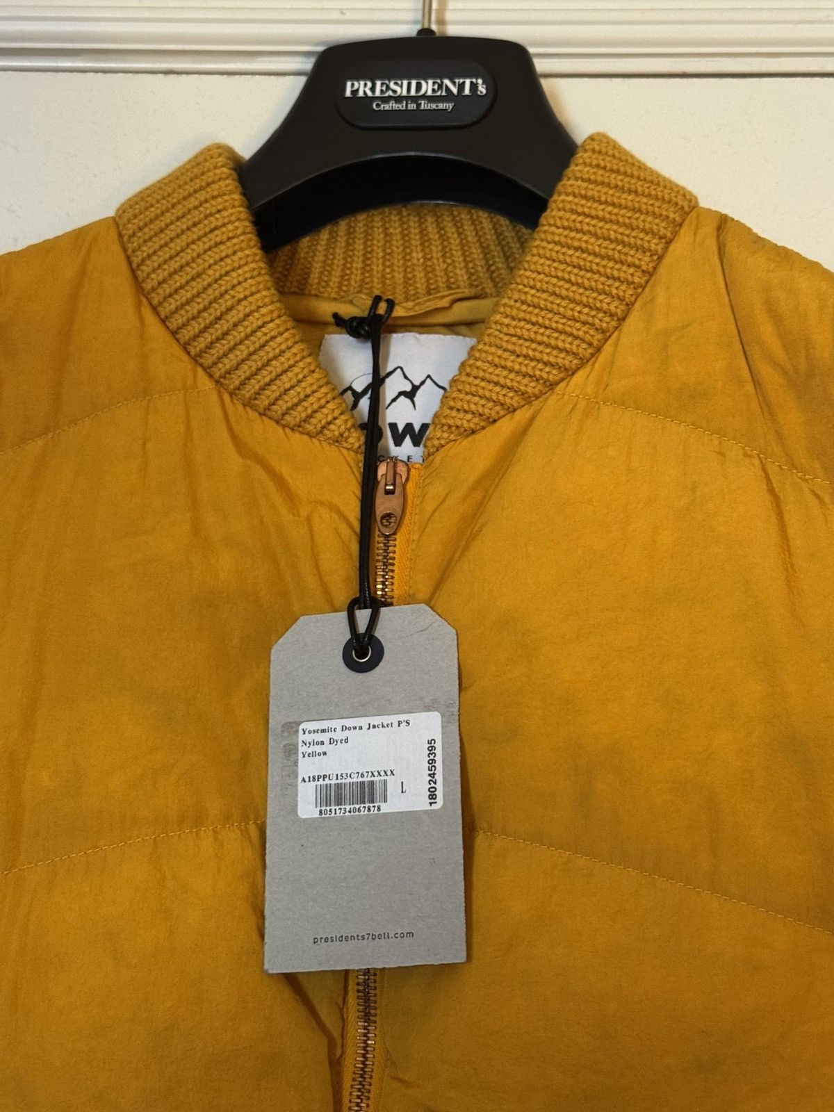President's PRESIDENT'S Italian Down Puffer Jacket Yellow Size Large Size US L / EU 52-54 / 3 - 3 Thumbnail