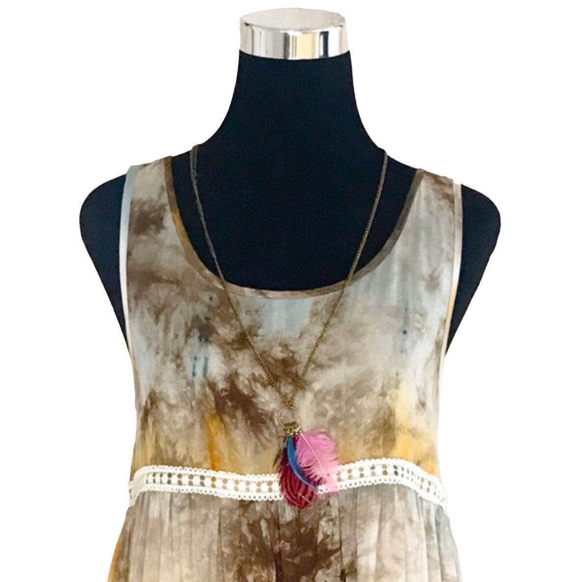 Other NWT Tie Dye Mini Slip Dress | Coastal Cowgirl Boho Cottageco Size S / US 4 / IT 40 - 5 Thumbnail