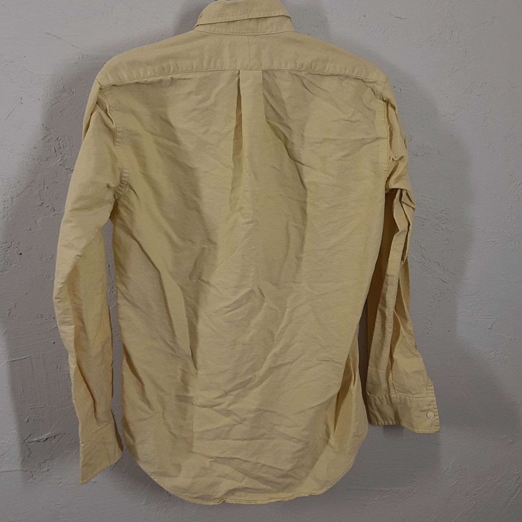 Ralph Lauren Chaps Ralph Lauren Button-Down Shirt Mens 15 34 Yellow Long Sleeve Solid Button-Up Collar Polo Shirt Size US M / EU 48-50 / 2 - 6 Thumbnail