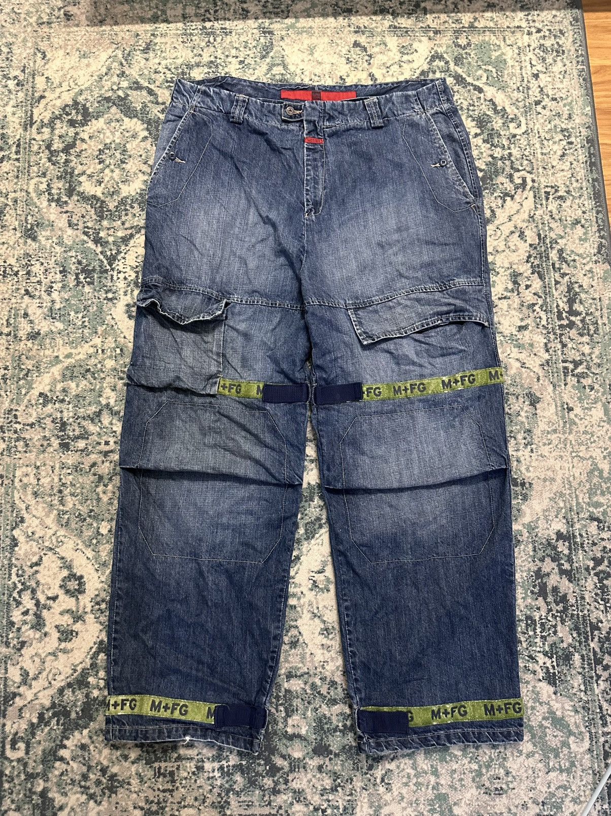 Marithe + Francois Girbaud Vintage Y2K MFG Baggy Strap Pant Size US 42 / EU 58 - 4 Thumbnail