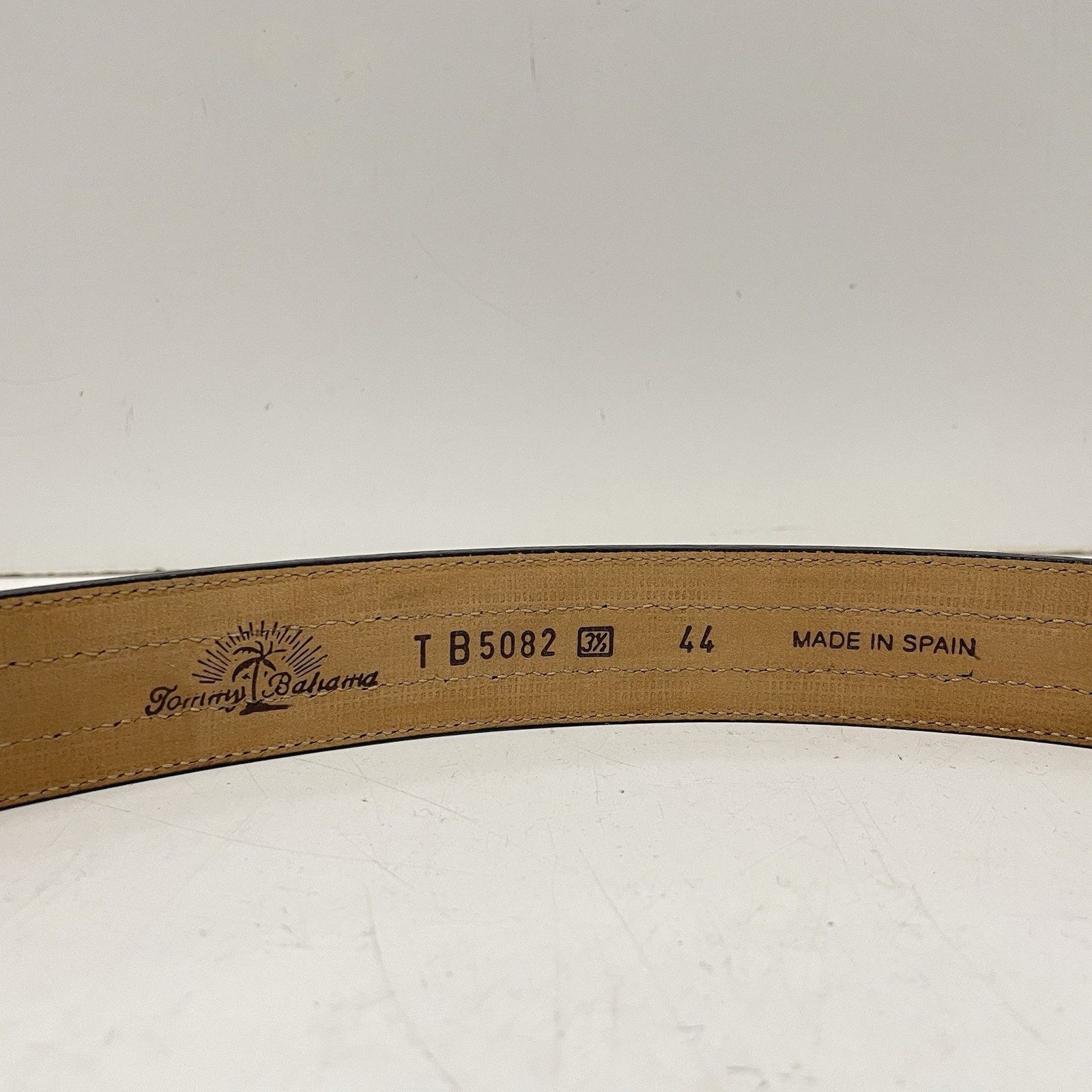 Tommy Bahama Tommy Bahama Men's Size XL (44) Tan Spanish Leather Belt Size 44 - 4 Thumbnail