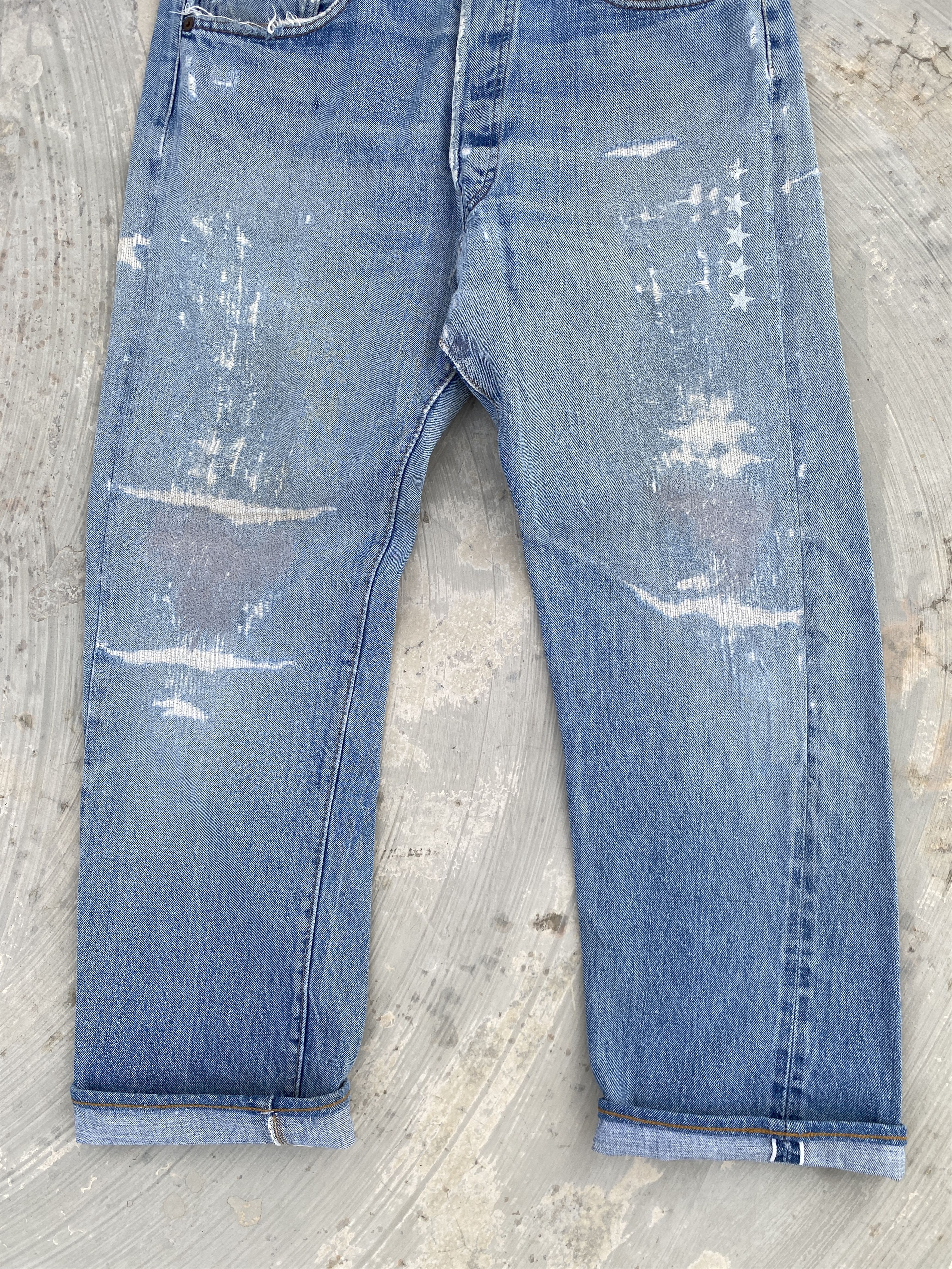 Levi's Vintage 70s Levis 501 Redline #6 Selvedge Jeans SS66 Single Size US 34 / EU 50 - 4 Thumbnail