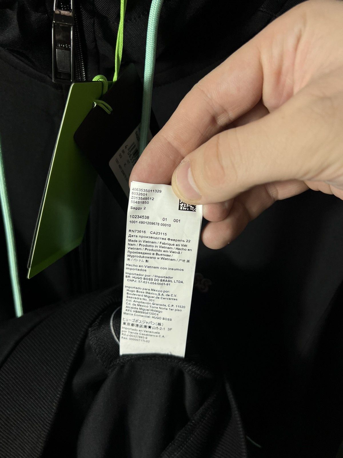 Hugo Boss 🔥 BOSS Cotton Blend Dark Athleisure Zip Hoodie — Size XL Size US XL / EU 56 / 4 - 17 Thumbnail