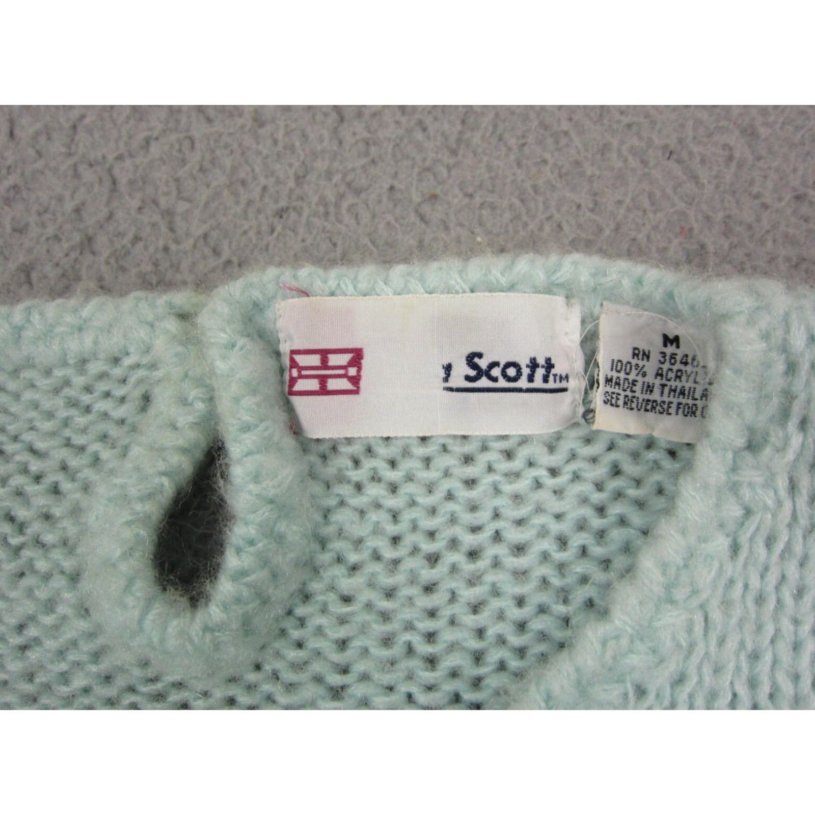 Vintage VINTAGE Dana Scott Sweater Womens M Green Crew Neck Fisherman Knit Pullover 80s 90s American Mens Womens Girls Size M / US 6-8 / IT 42-44 - 4 Thumbnail