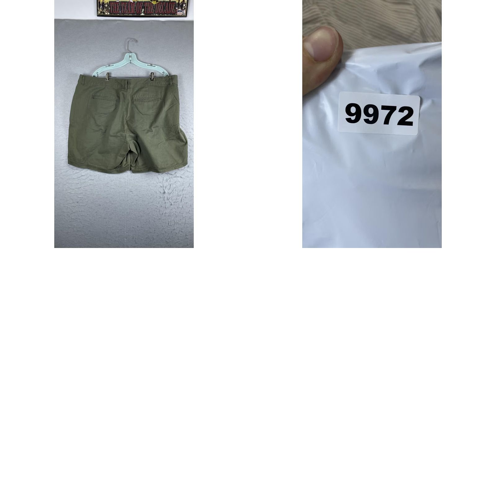 Vintage a.n.a Womens 24W Green Twill Chino Shorts Casual Summer Wear 7 Inch Inseam Size 42" / US 20 - 8 Thumbnail