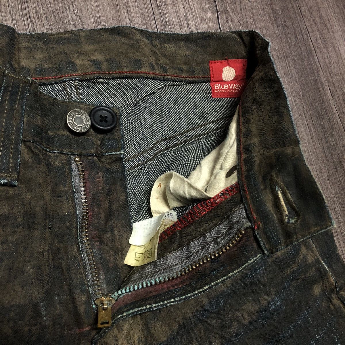 Le Grande Bleu (L.G.B.) Vintage Blue Way Denim Jeans Unisex Size US 28 / EU 44 - 11 Thumbnail