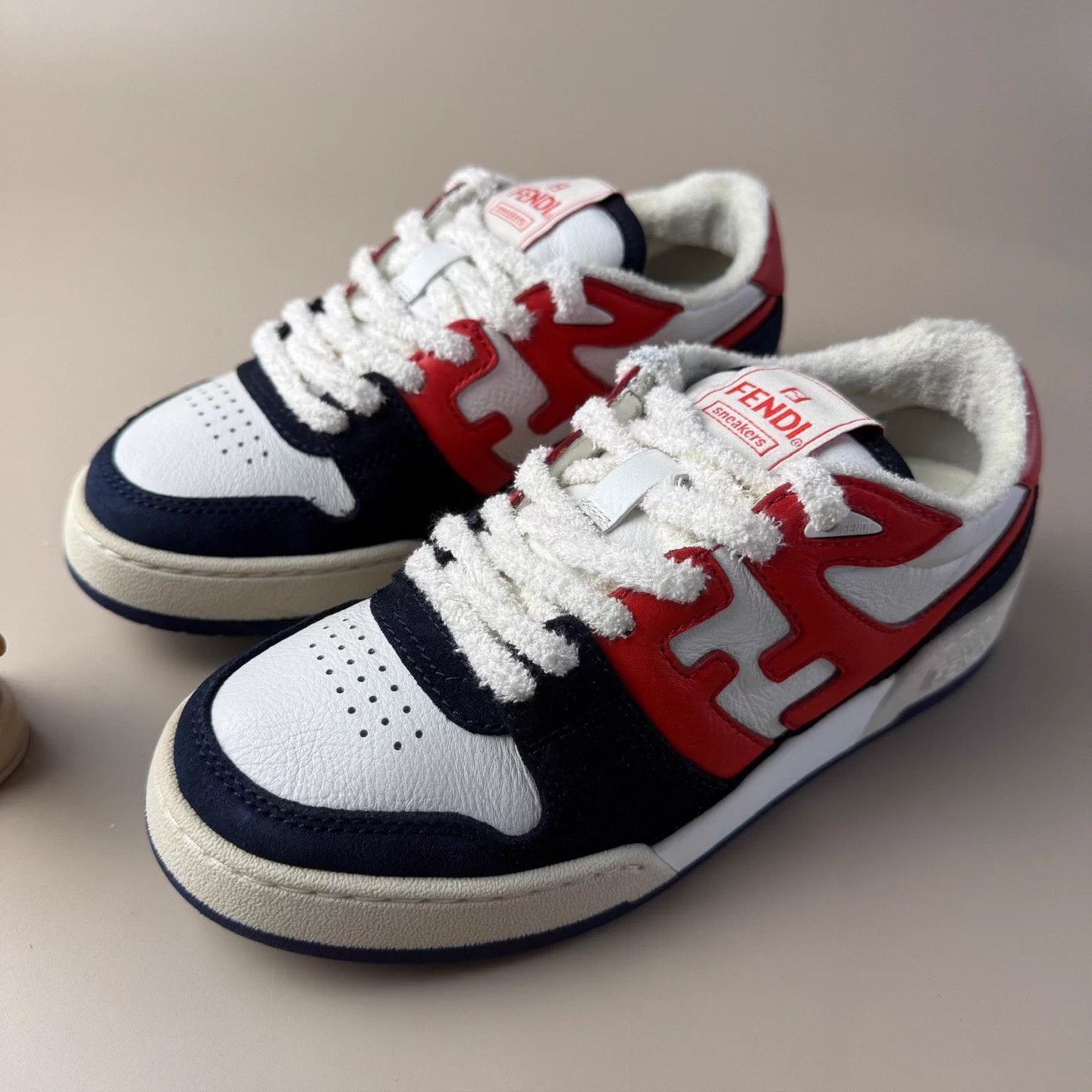 Fendi Fendi Match blue red embossed sneakers 36 98 new perfect Size US 5 / IT 35 - 1 Thumbnail