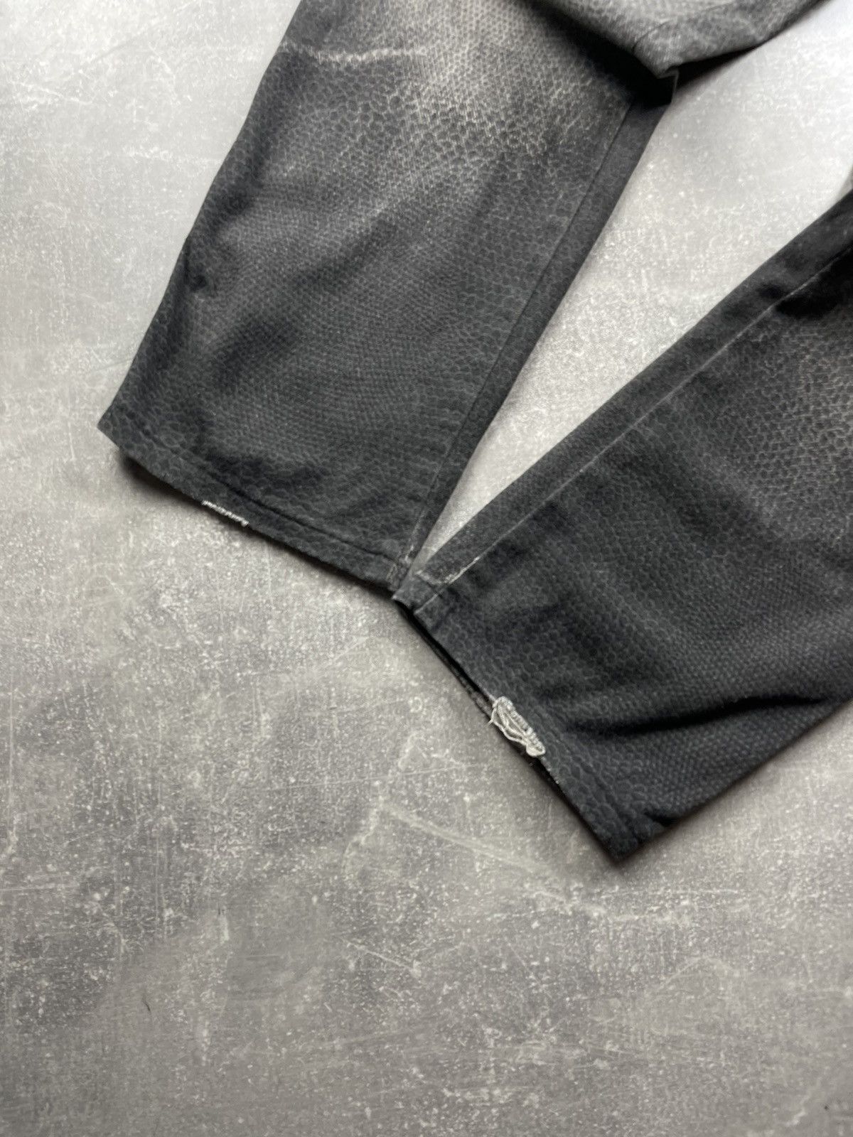 Roberto Cavalli Cavalli Jeans 2000s Snake Effect Gradient Denim Jeans Grey Size 31" - 7 Thumbnail