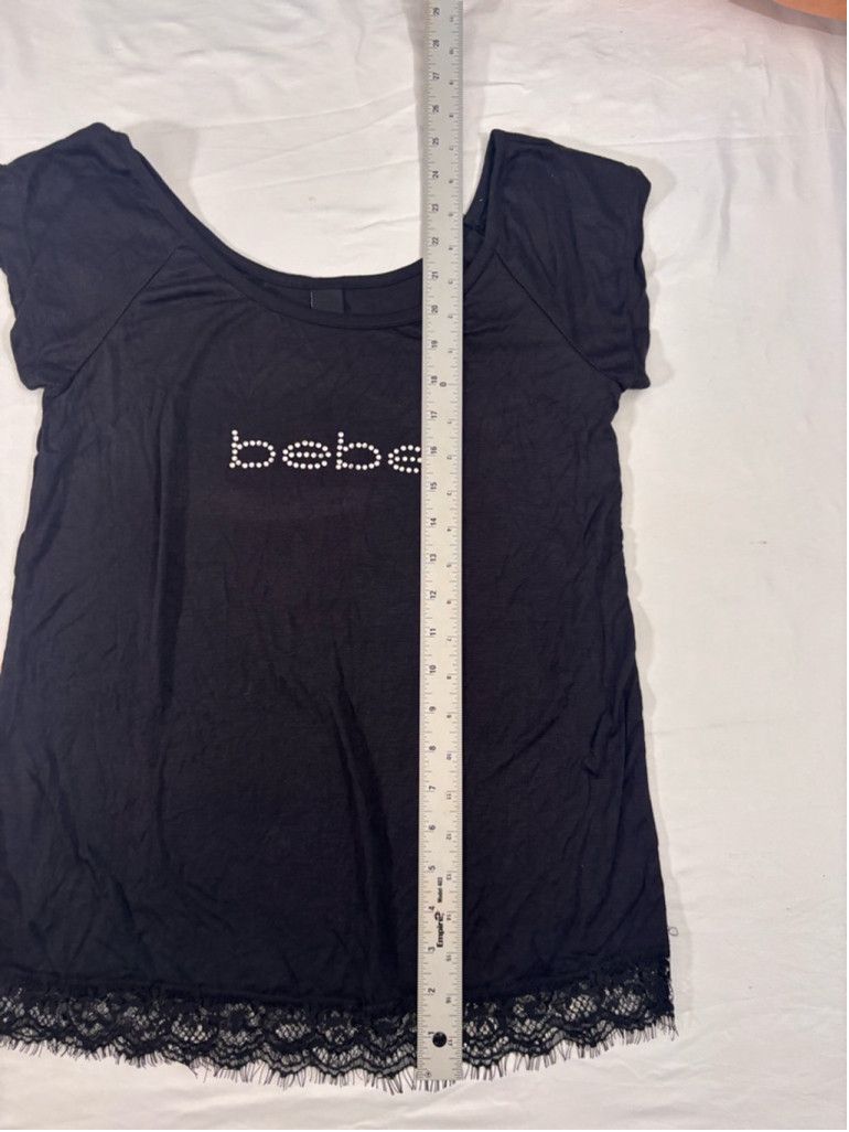 Bebe Women's Bebe Black T-Shirt Size L Size L / US 10 / IT 46 - 4 Thumbnail