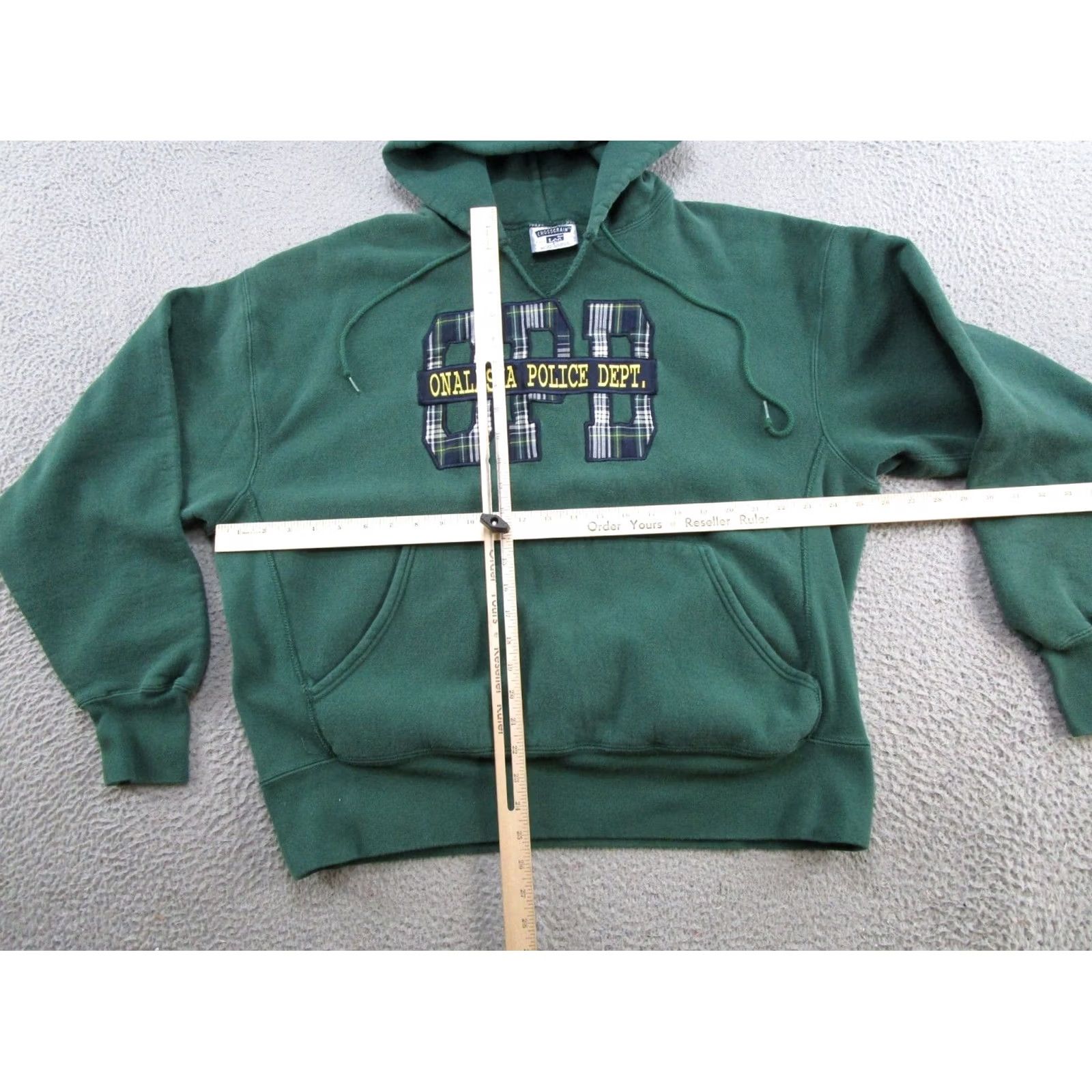 Lee VINTAGE Lee Hoodie Pullover Sports 90s Mens 2XL Green | Hooded Sweatshirt Used All Seasons Winter Fall Spring Size US XXL / EU 58 / 5 - 5 Thumbnail