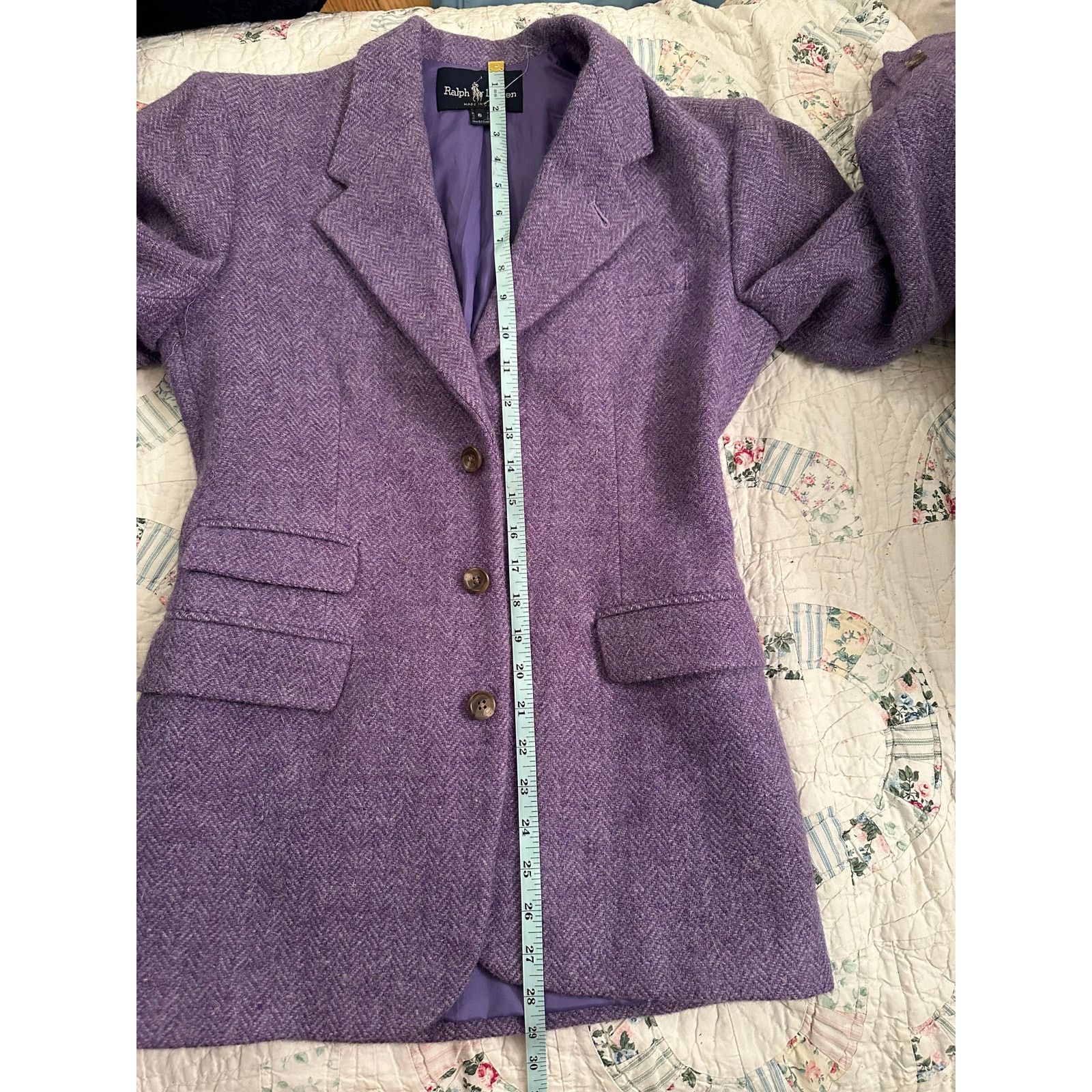 Ralph Lauren VINTAGE UNWORN RALPH LAUREN HARRIS TWEED BLAZER JACKET Size S / US 4 / IT 40 - 9 Thumbnail