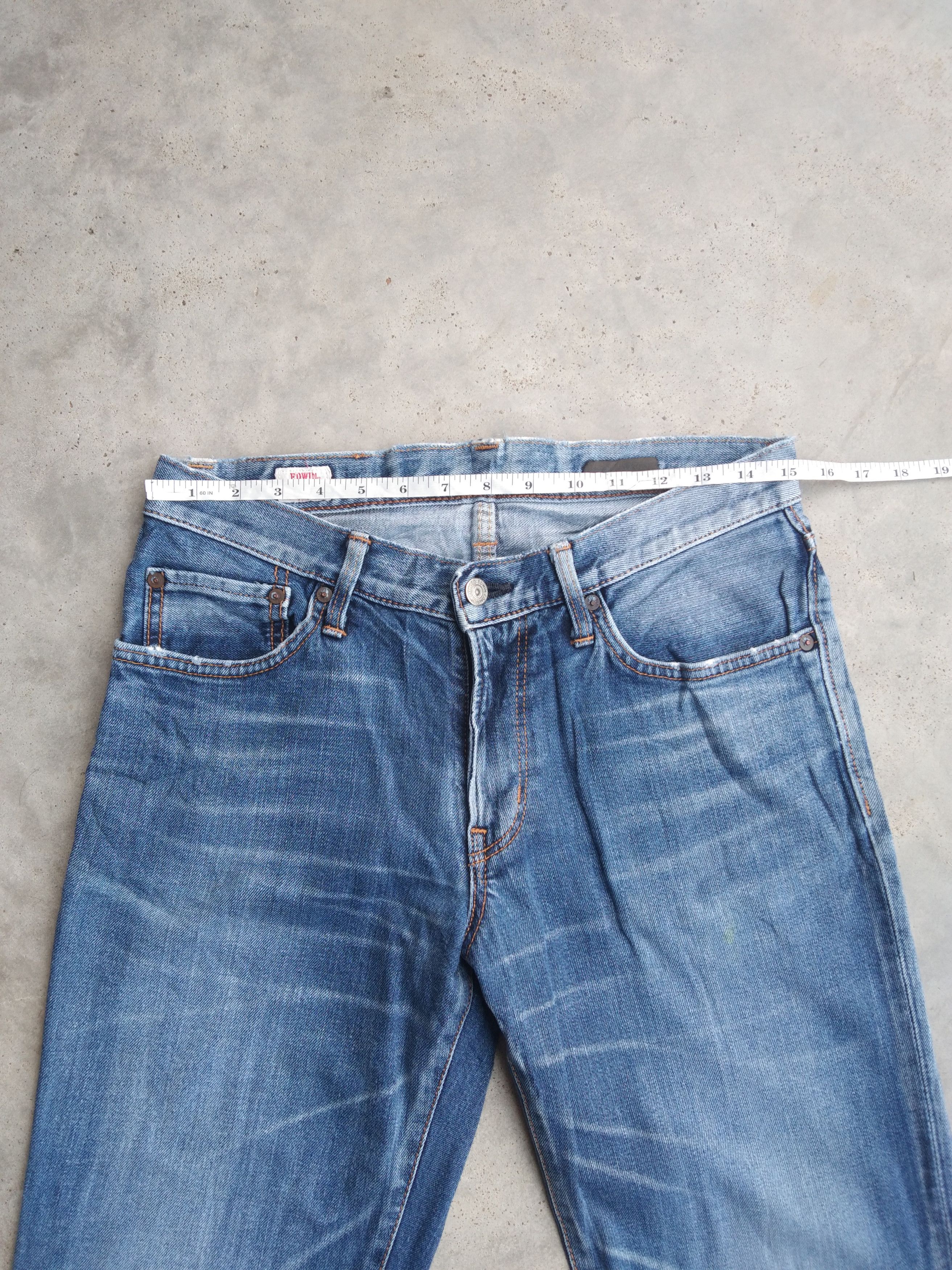 Japanese Brand Vintage Faded Blue Edwin Distressed Jeans 30x32 Size US 30 / EU 46 - 6 Thumbnail