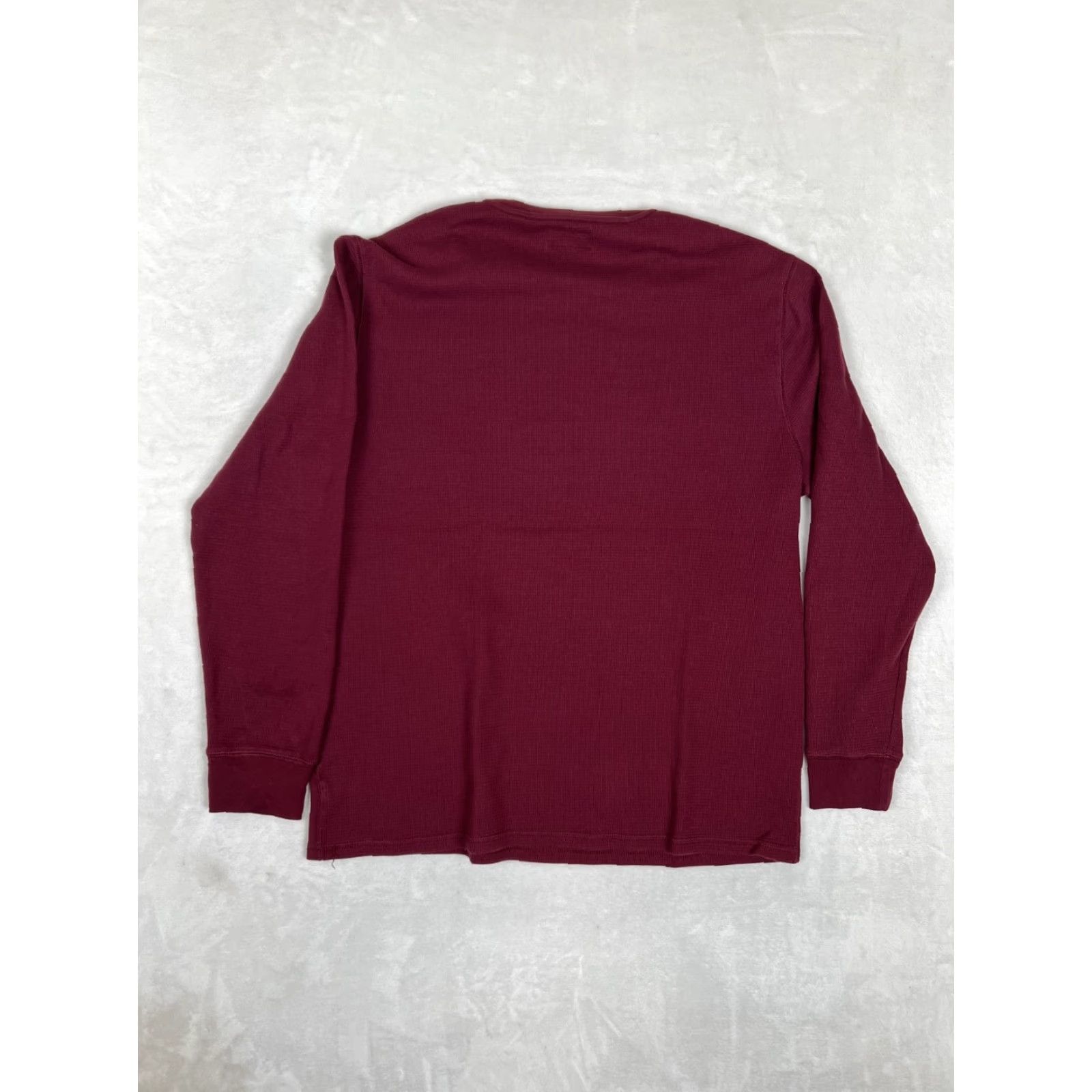 Polo Ralph Lauren Polo Ralph Lauren Sleep Shirt Red XL Long Sleeve 100% Cotton Knit Crew Neck Logo Modern Classic Men's Sleepwear Size US XL / EU 56 / 4 - 7 Thumbnail