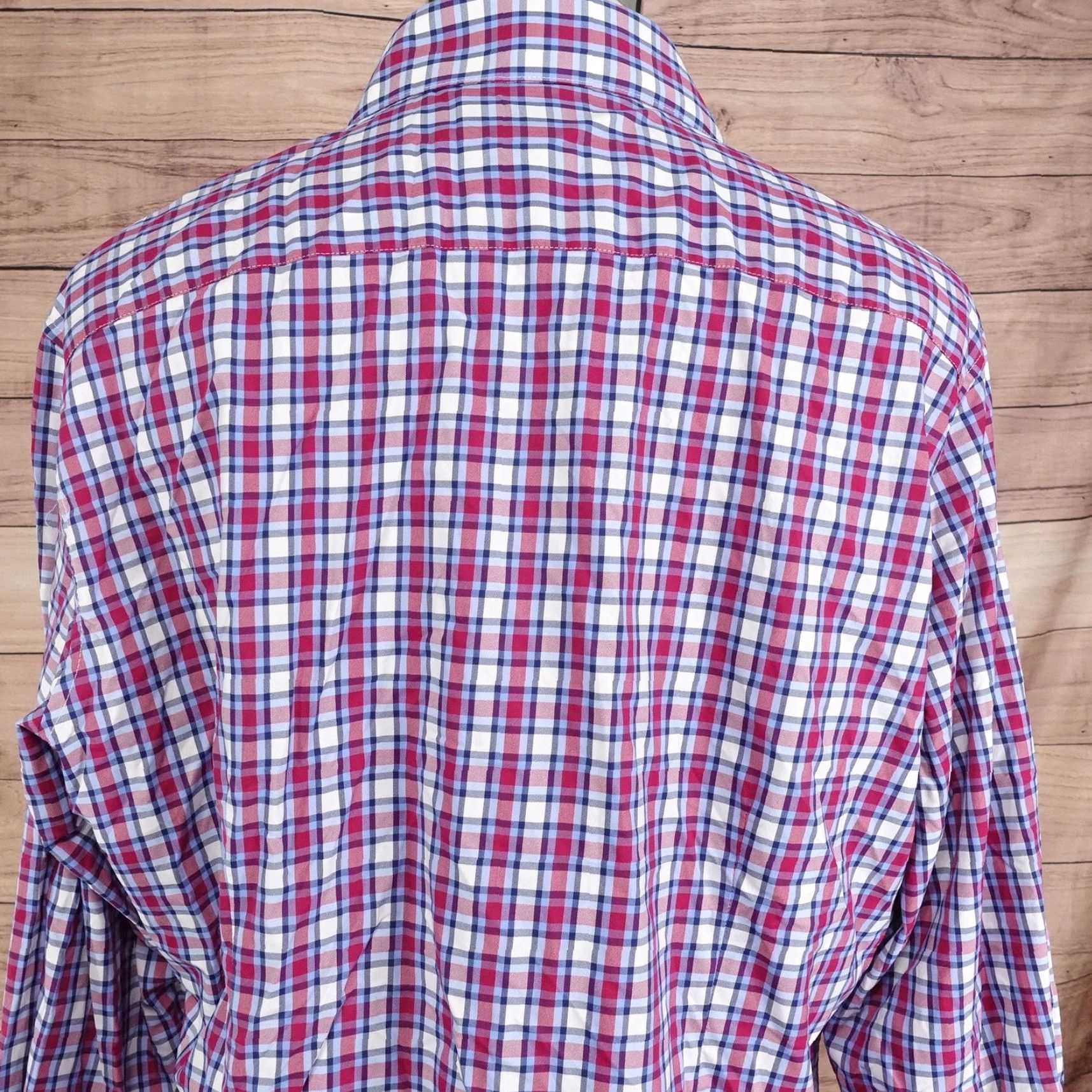 Vintage Kirkland Signature Shirt Mens XL Red Blue Plaid Performance Sport Stretch Shirt Size US XL / EU 56 / 4 - 5 Thumbnail