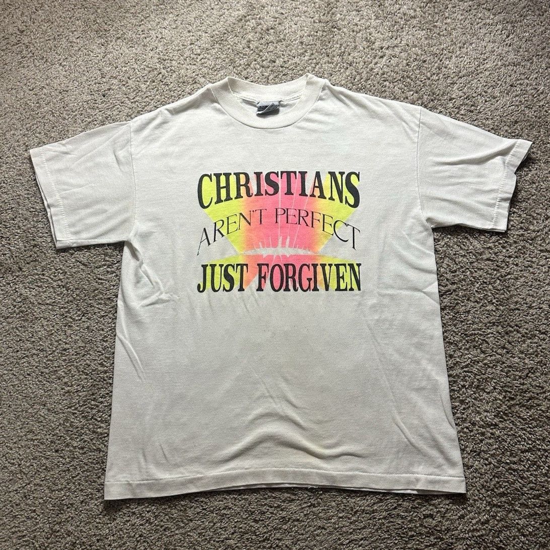 Vintage Vintage Christians Aren’t Perfect Shirt Mens Large Religious Size US L / EU 52-54 / 3 - 1 Thumbnail