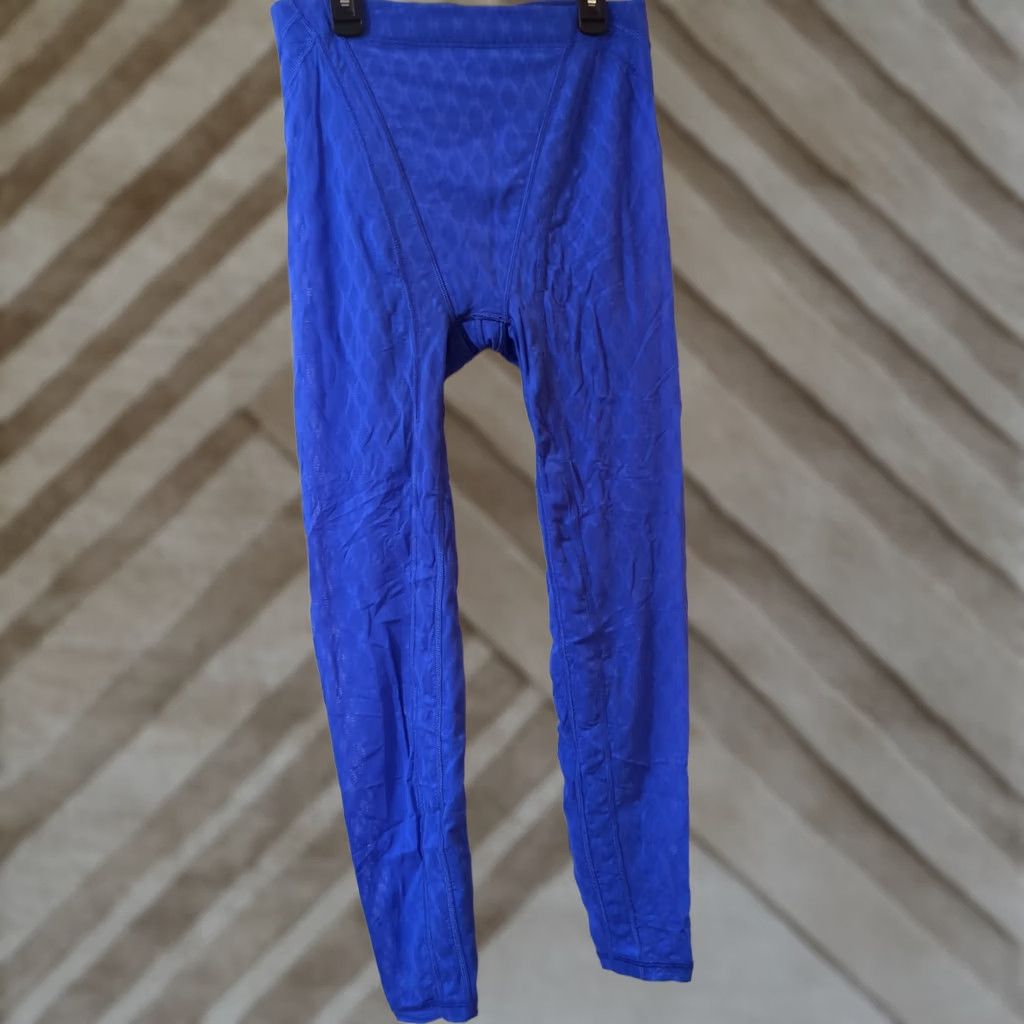 Vintage Savage X Fenty Leggings Womens 8-10 Blue Diamond Argyle Pattern Size 30" / US 8 / IT 44 - 1 Thumbnail