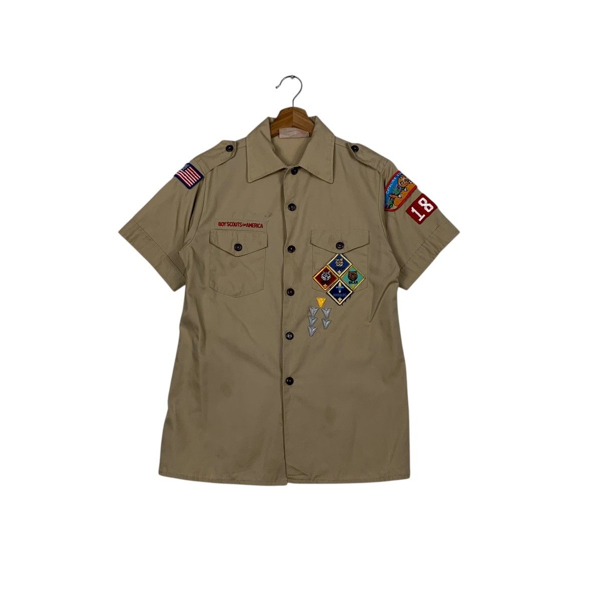 90’s BOY SCOUTS of AMERICA Usa Made Shirt Youth L #2353-C105