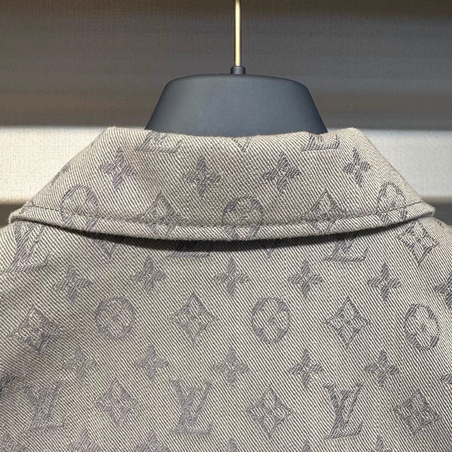 Louis Vuitton LV Gray All Over Monogram Denim Jacket Size 52 New Size US L / EU 52-54 / 3 - 4 Thumbnail