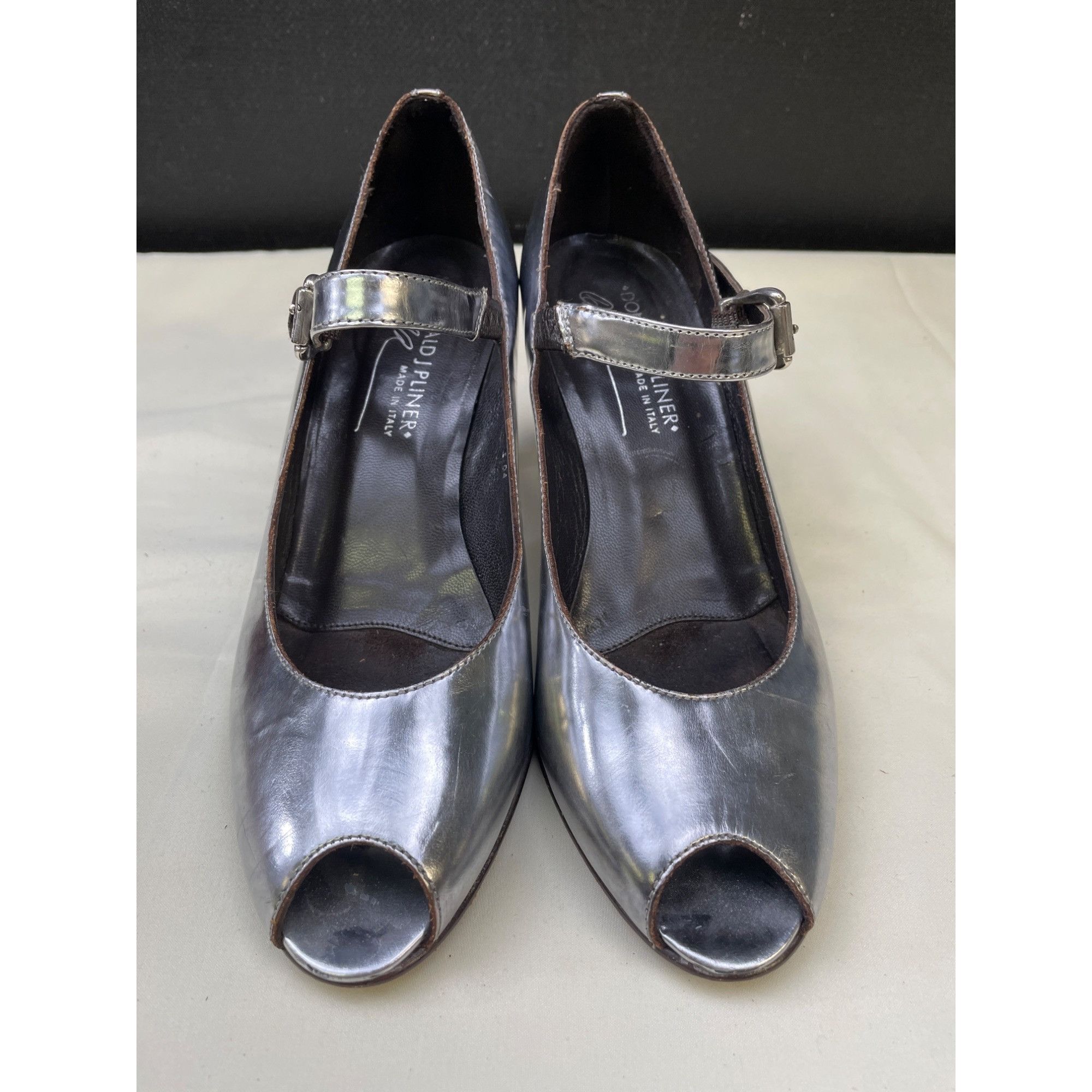 Other Donald J Pliner Women's Leather Silver \Pumps/Shoes/Heel 2.7 Size US 6 / IT 36 - 2 Thumbnail
