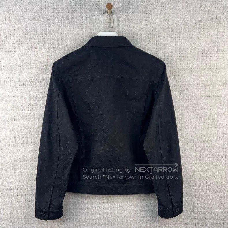 Louis Vuitton Louis Vuitton Monogram solid dark print denim jacket Size US M / EU 48-50 / 2 - 2 Thumbnail