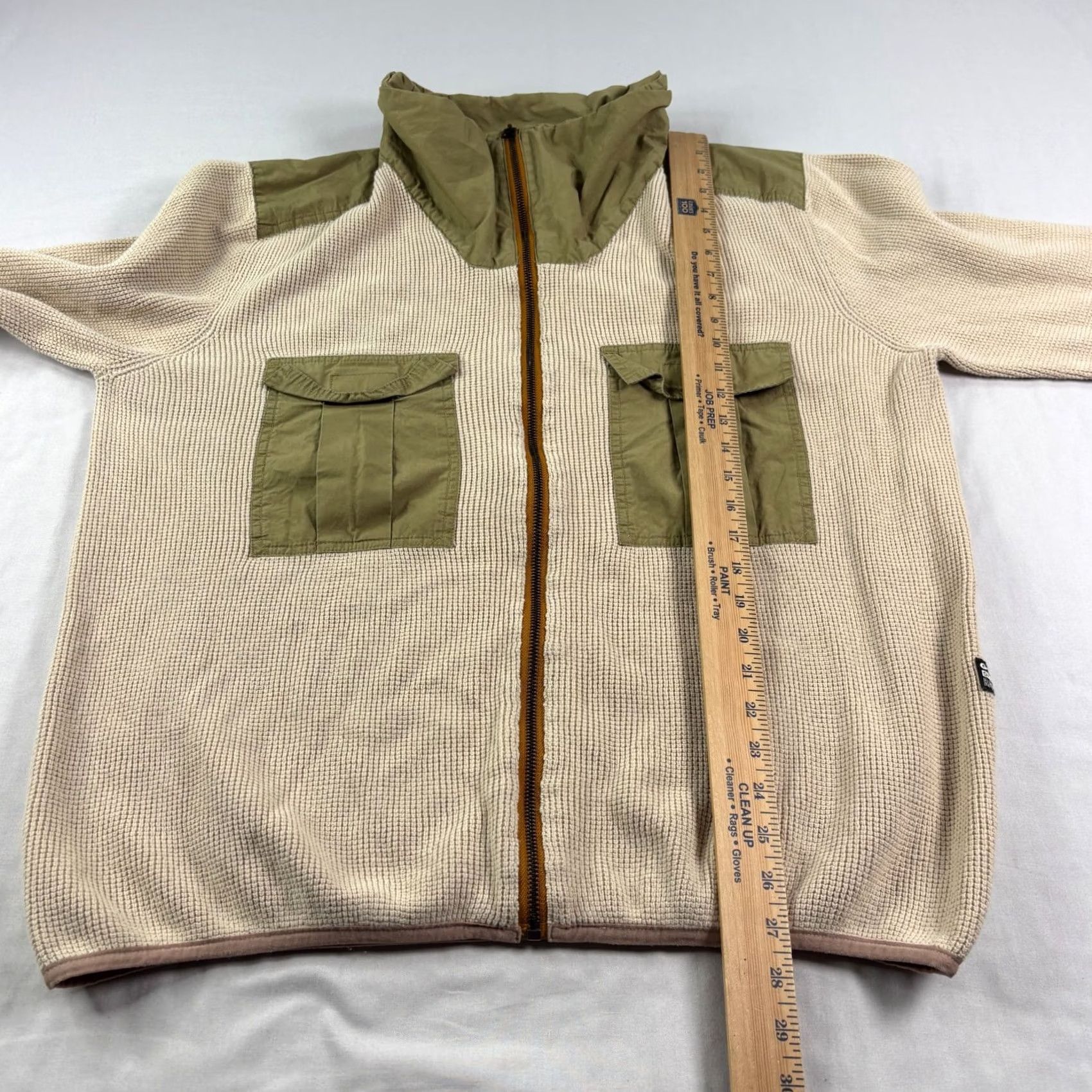 Vintage G Star Raw Jacket Mens XL Beige Full Zip Utility Cargo Knit Casual Size US XL / EU 56 / 4 - 6 Thumbnail