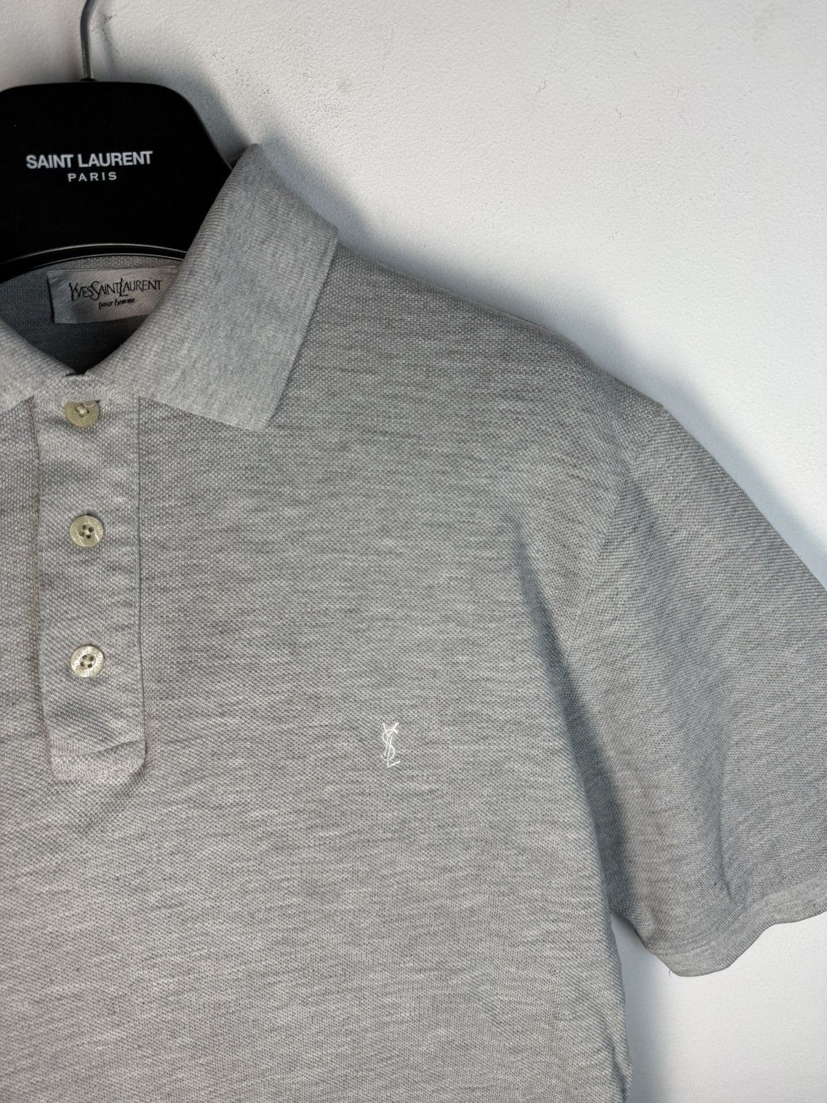 Grey YSL Polo Shirt Summer YSL T-shirt YSL Shirt
