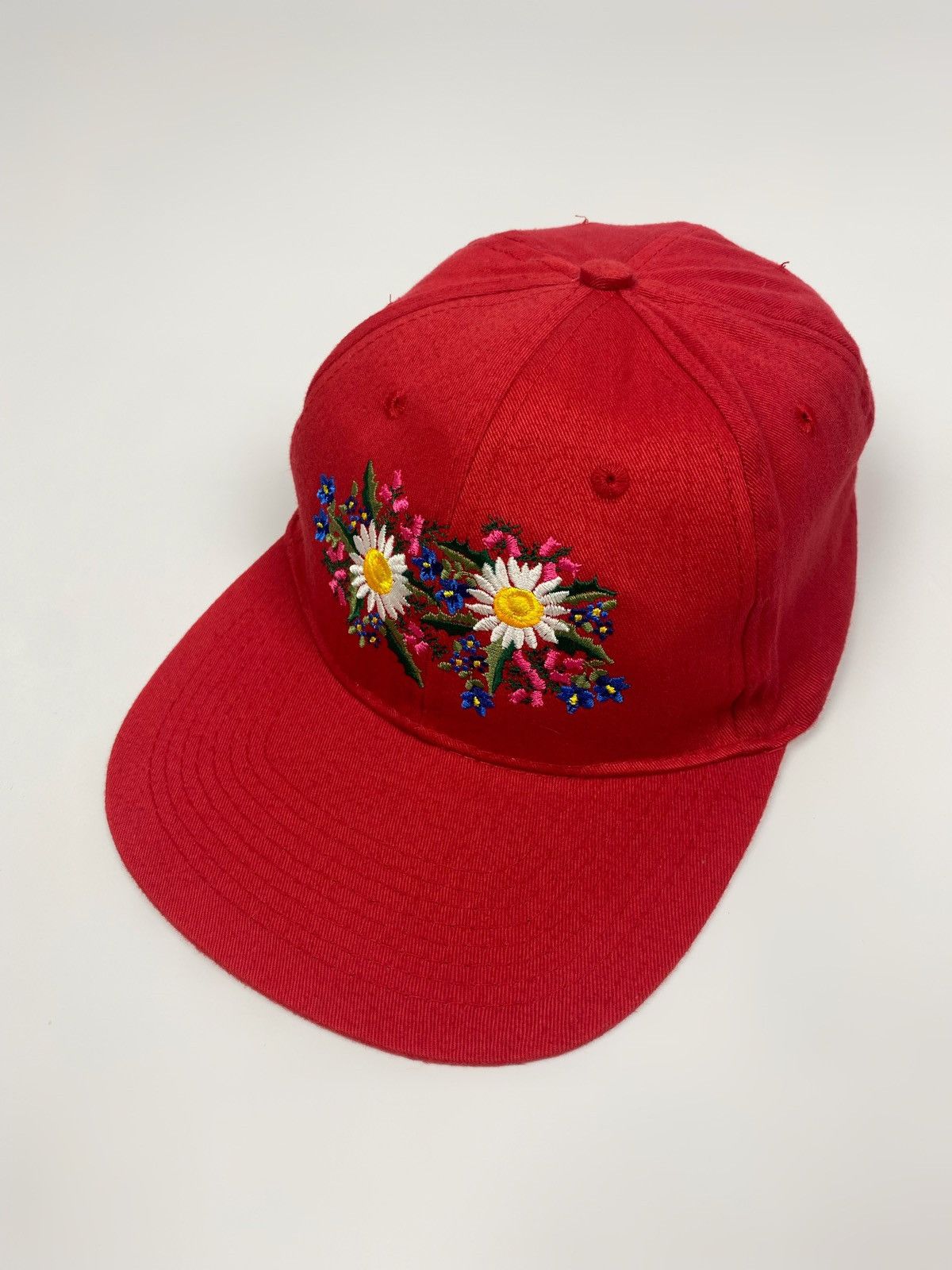 Vintage 1990’s Vintage Alpine Flowers Embroidery Snap Back Cap Size ONE SIZE - 2 Thumbnail