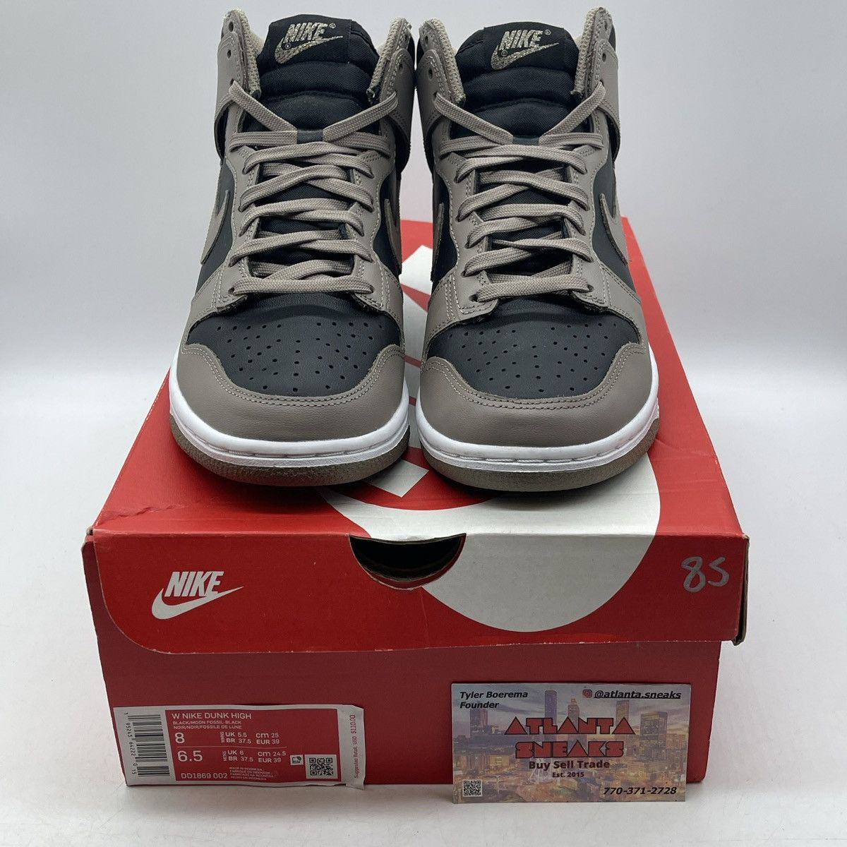 Jordan Brand Wmns dunk high moon fossil Size US 8.5 / IT 38.5 - 2 Thumbnail