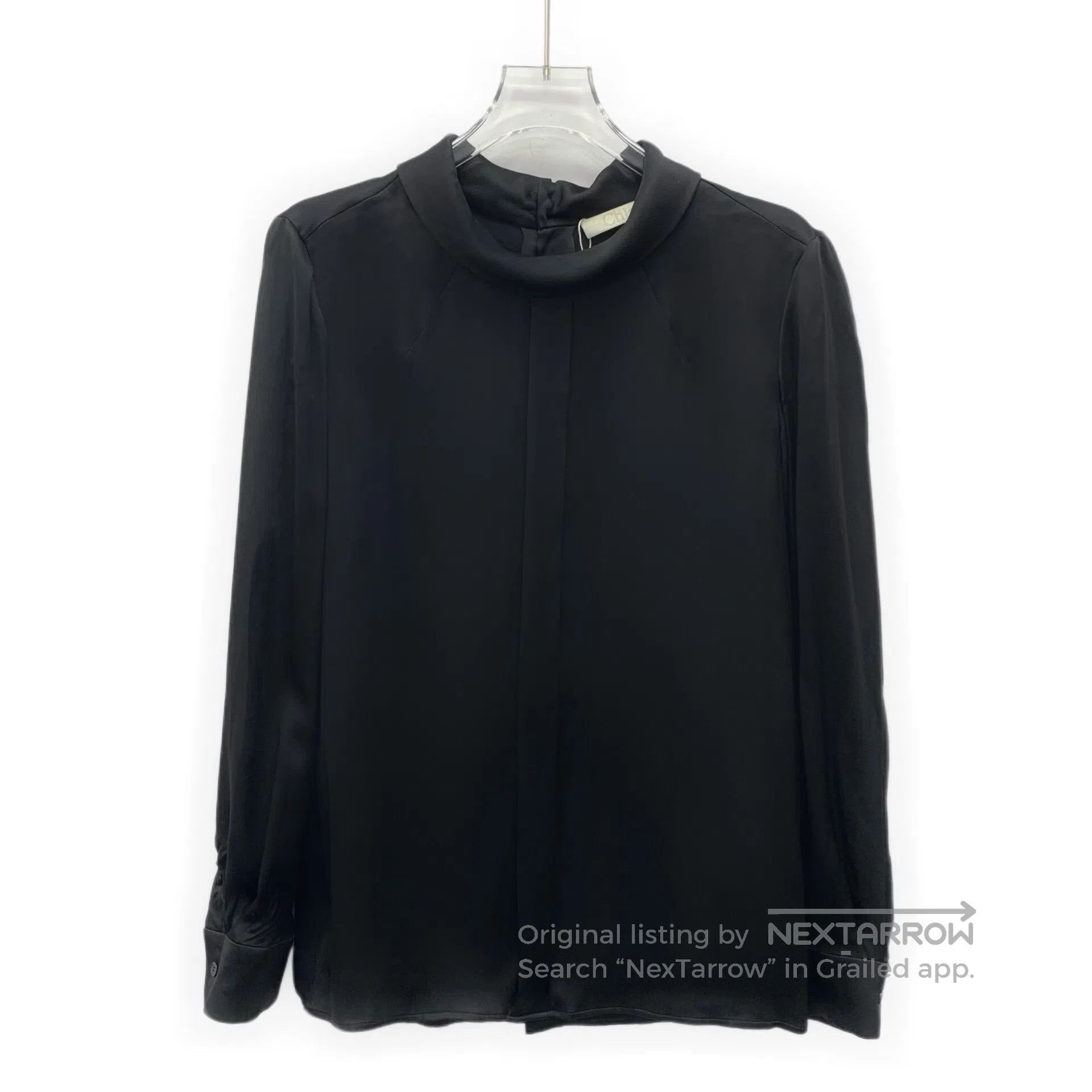 Chloe Chloe Black single-breasted button design mulberry silk ro Size XXS / US 00 / IT 34 - 1 Thumbnail