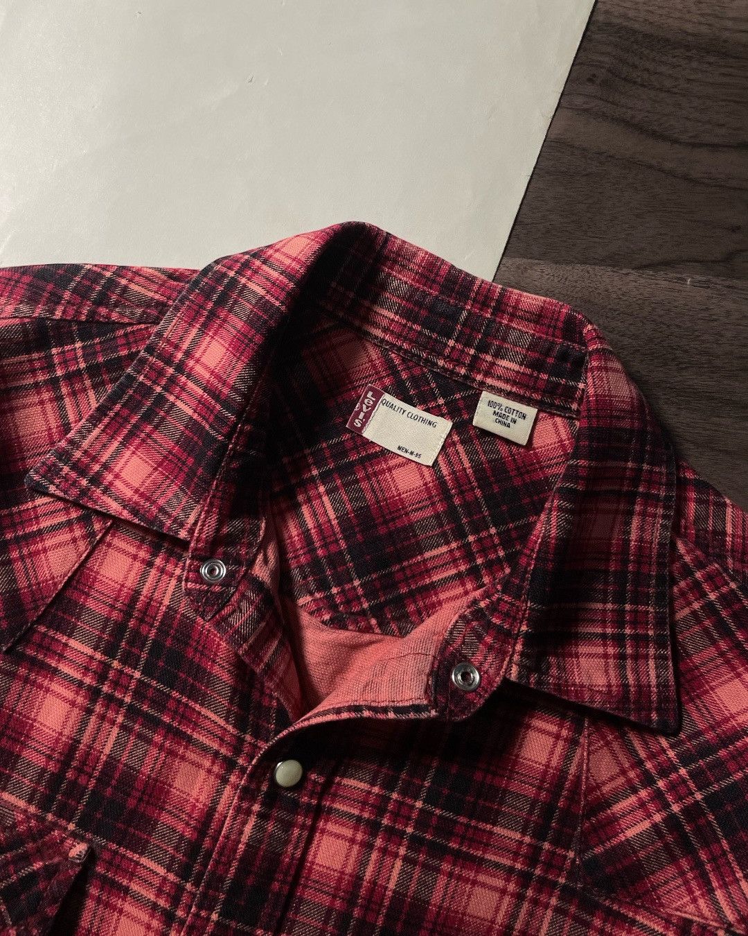 Levi's Flannel Shirt Western Double Pocket LEVIS Size M Size US M / EU 48-50 / 2 - 5 Thumbnail